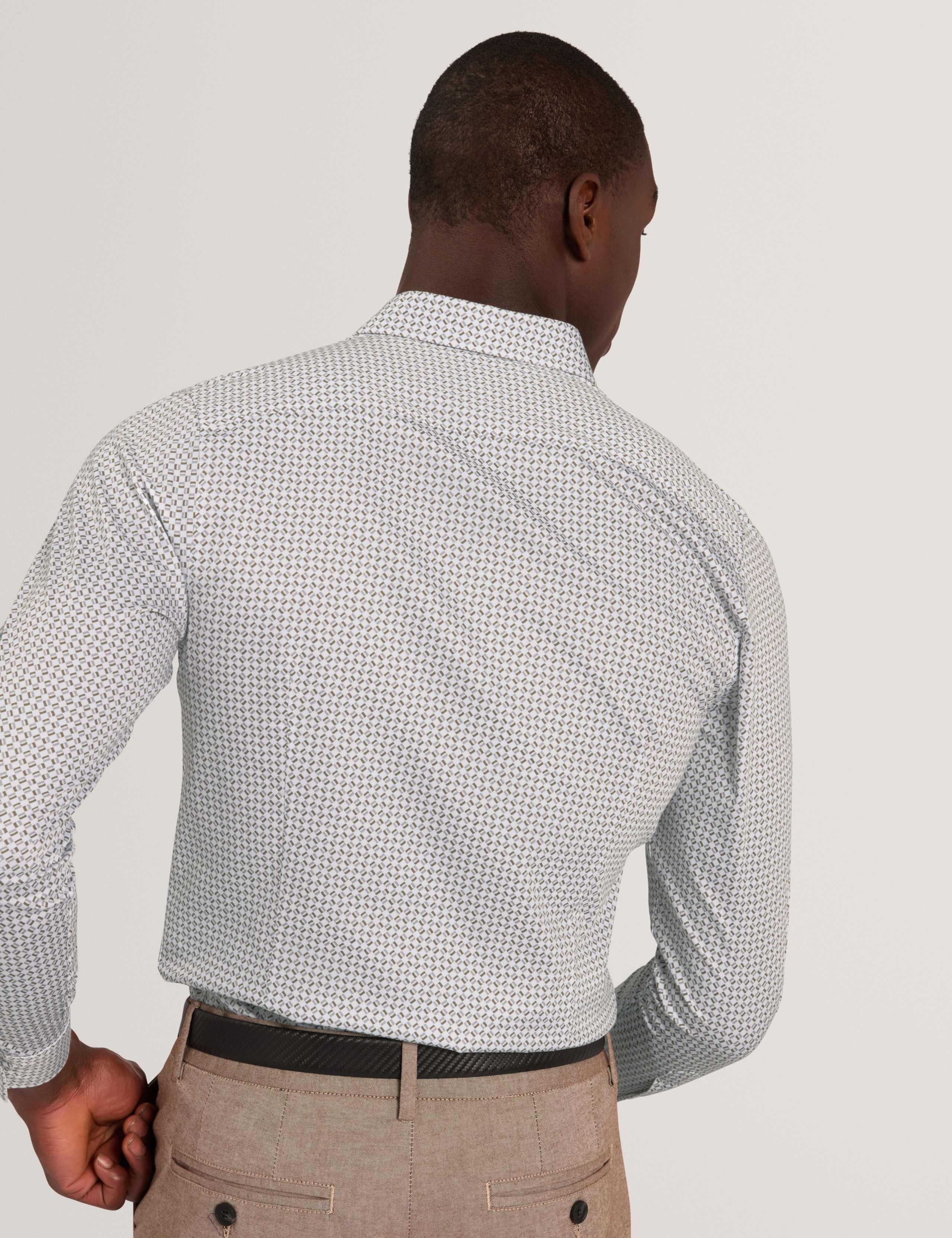 Regular Fit Cotton Rich Geometric Luxury Shirt 6 of 6