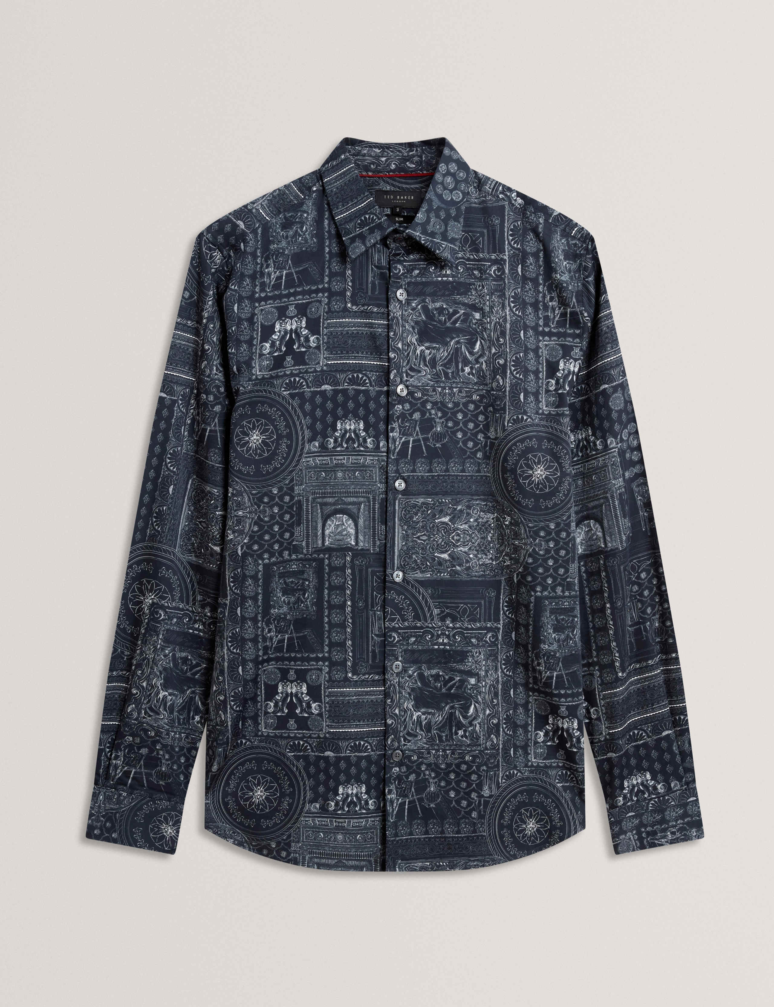 Regular Fit Cotton Rich Printed Luxury Shirt 3 of 6