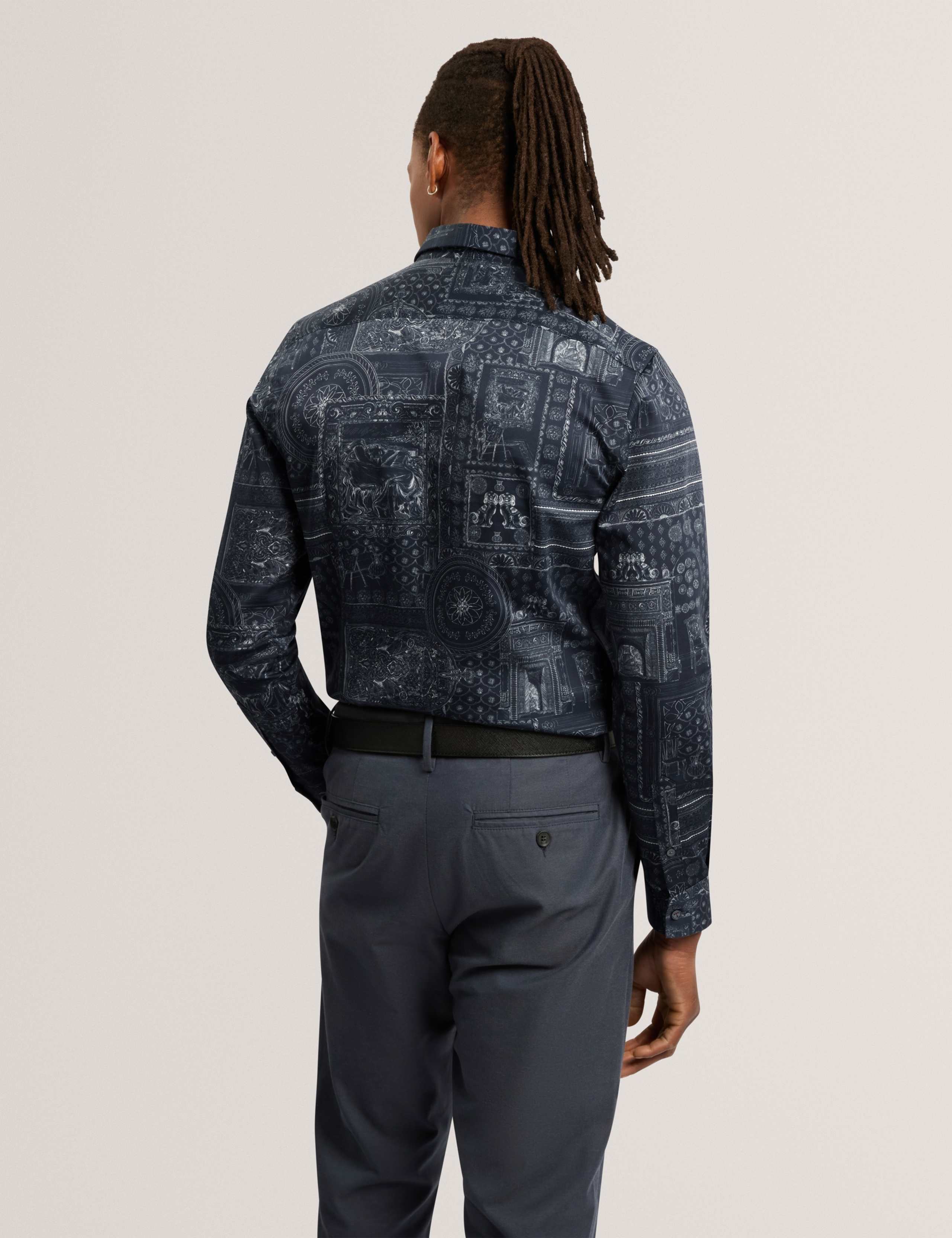 Regular Fit Cotton Rich Printed Luxury Shirt 4 of 6