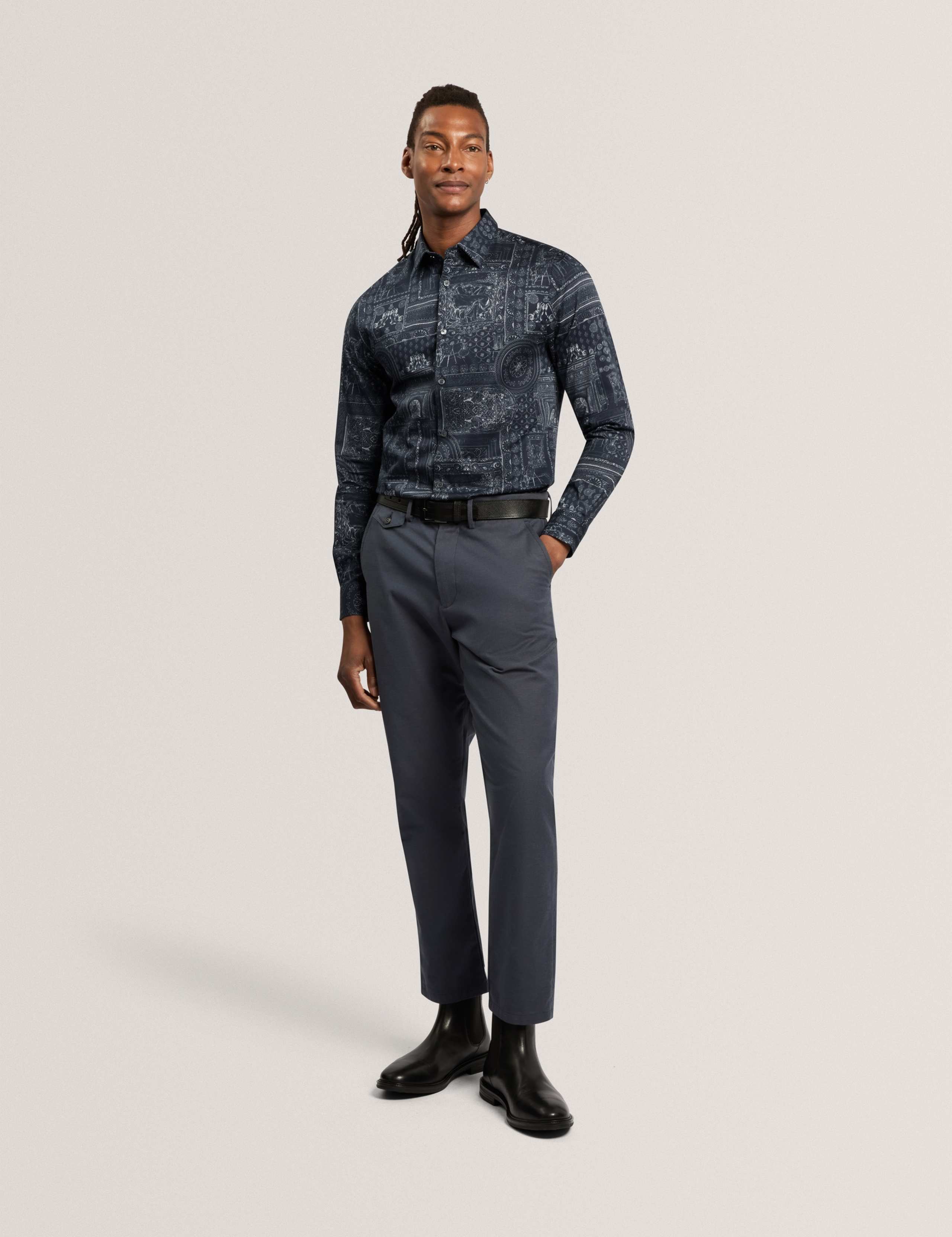 Regular Fit Cotton Rich Printed Luxury Shirt 5 of 6