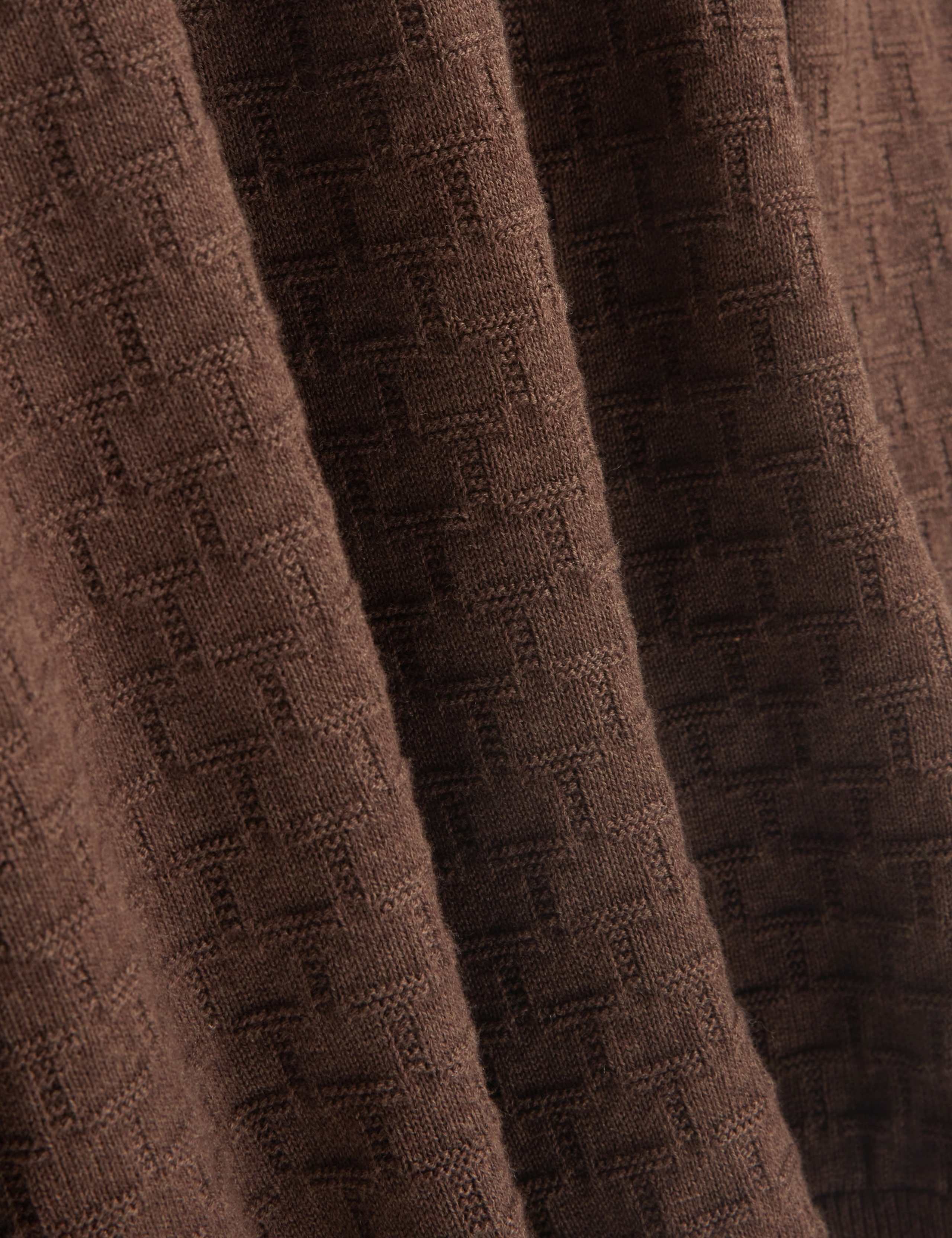Wool Blend Textured Half Zip Jumper 7 of 7