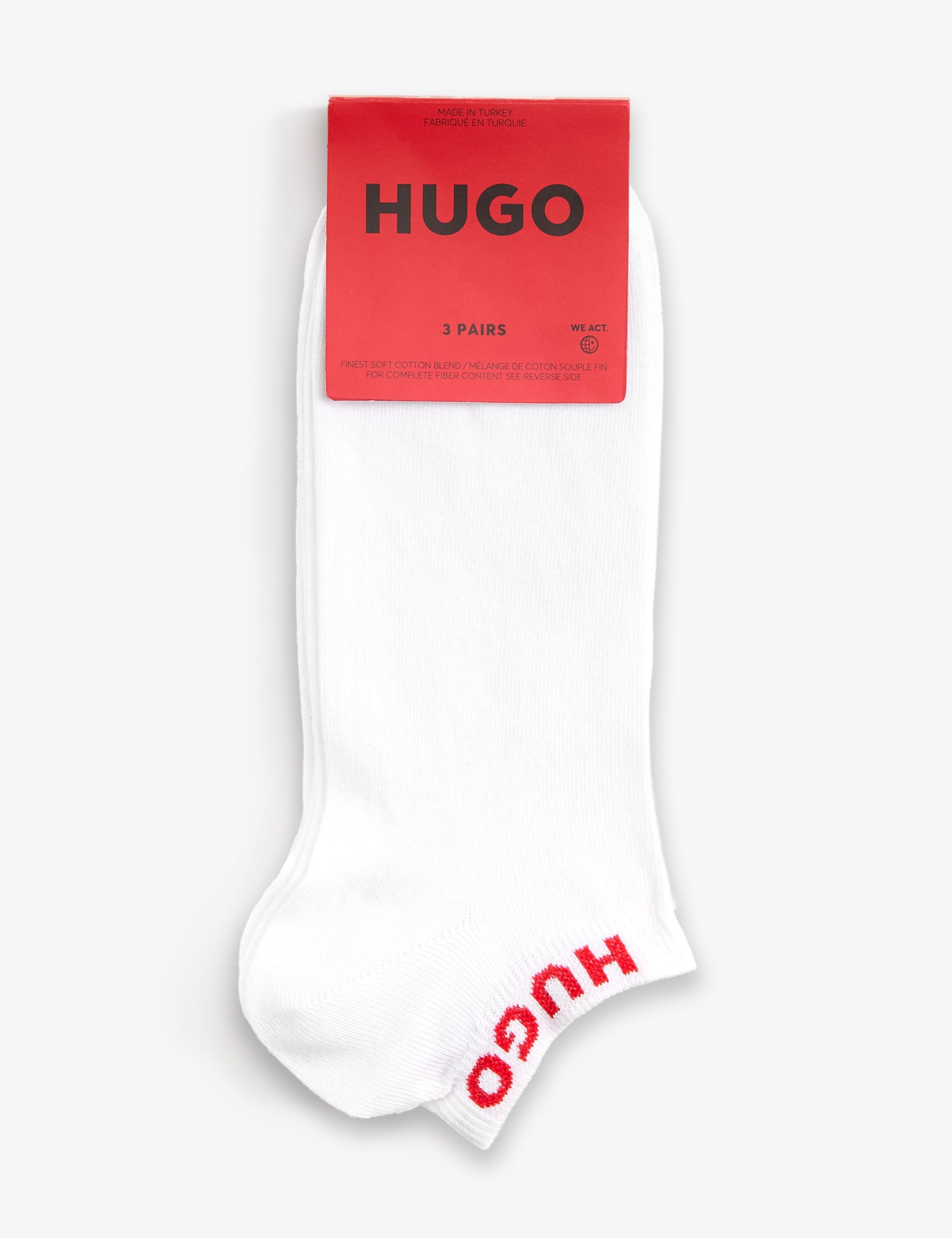 3 Pack Logo Cotton Rich Trainer Socks 2 of 3