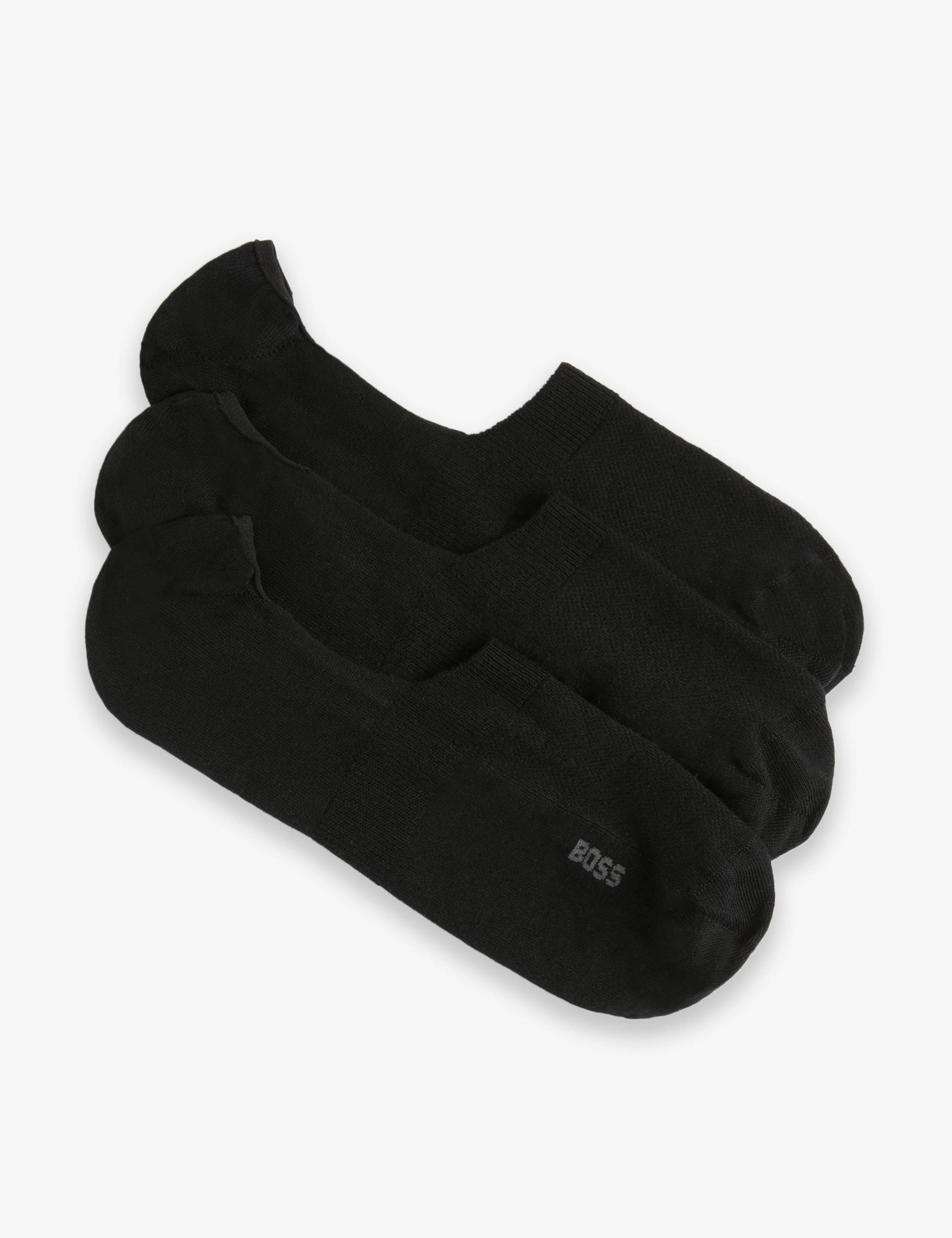 3pk Logo Cotton Rich Invisible Socks 1 of 3