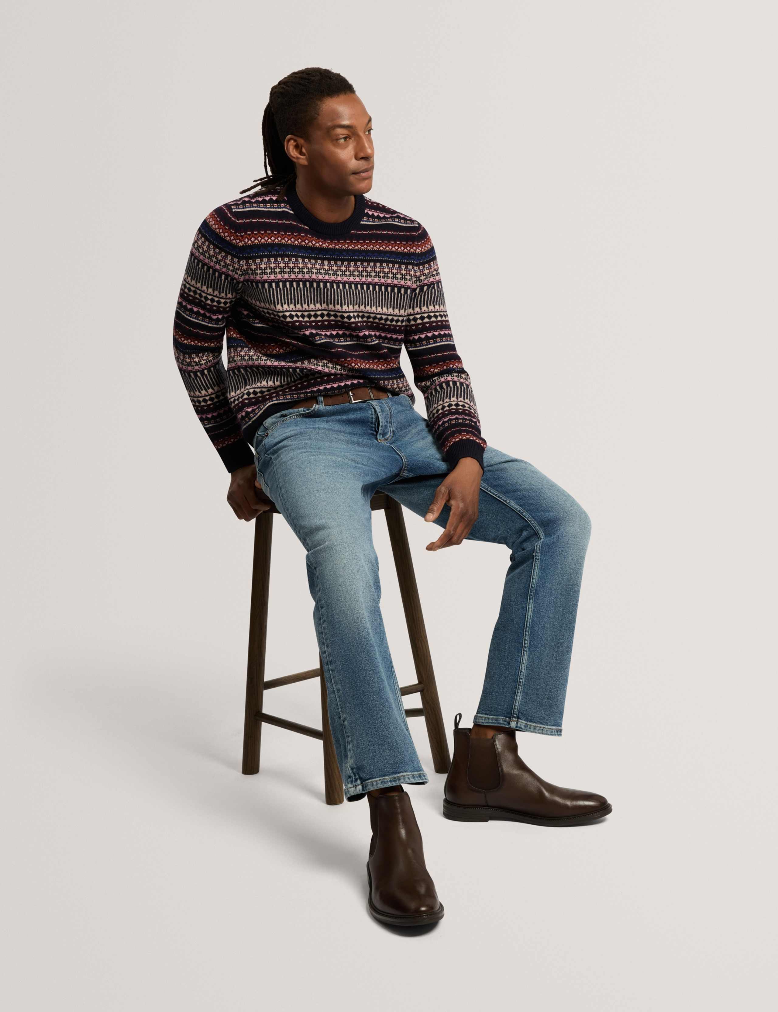 Wool Rich Fair Isle Crew Neck Jumper 2 of 7