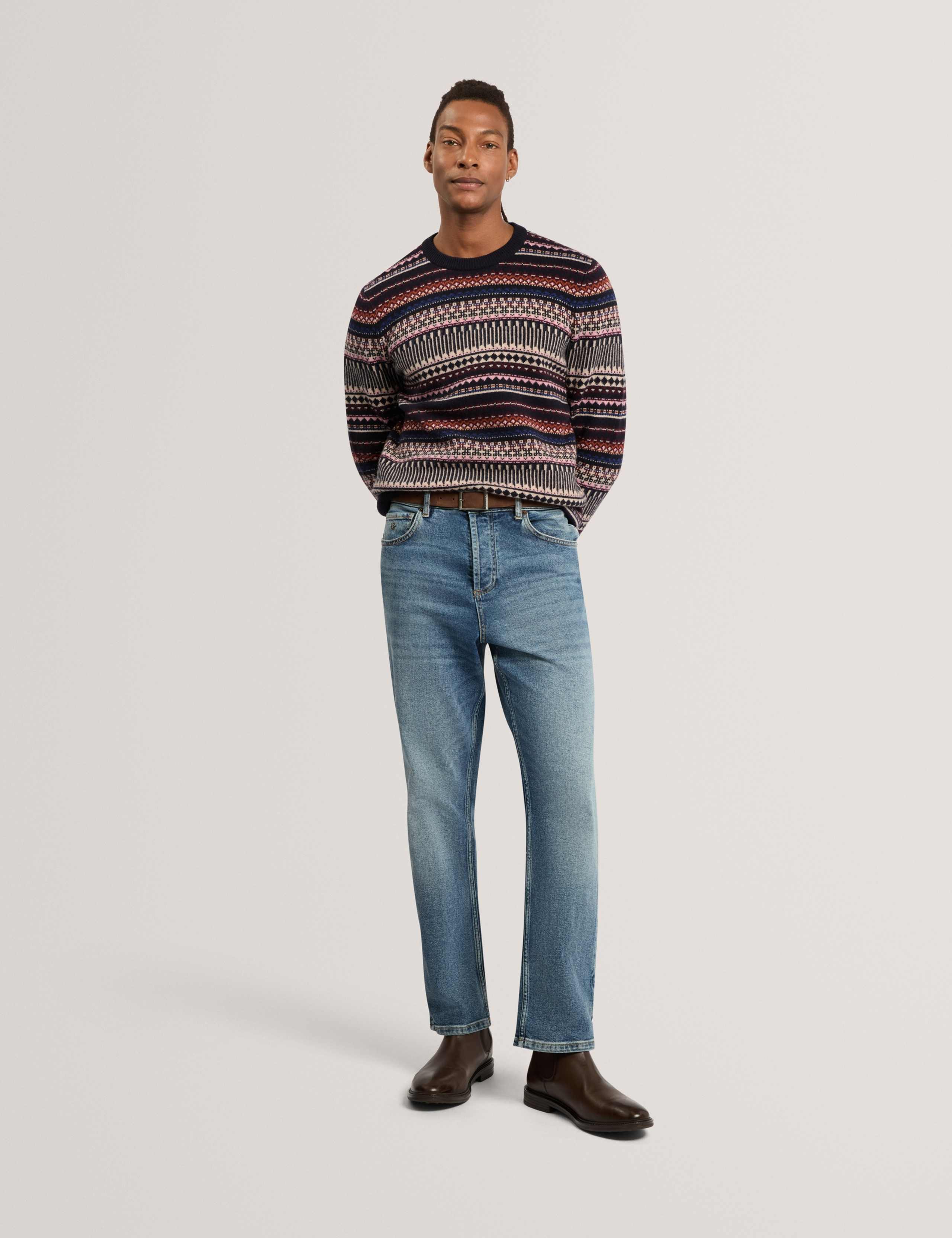 Wool Rich Fair Isle Crew Neck Jumper 4 of 7