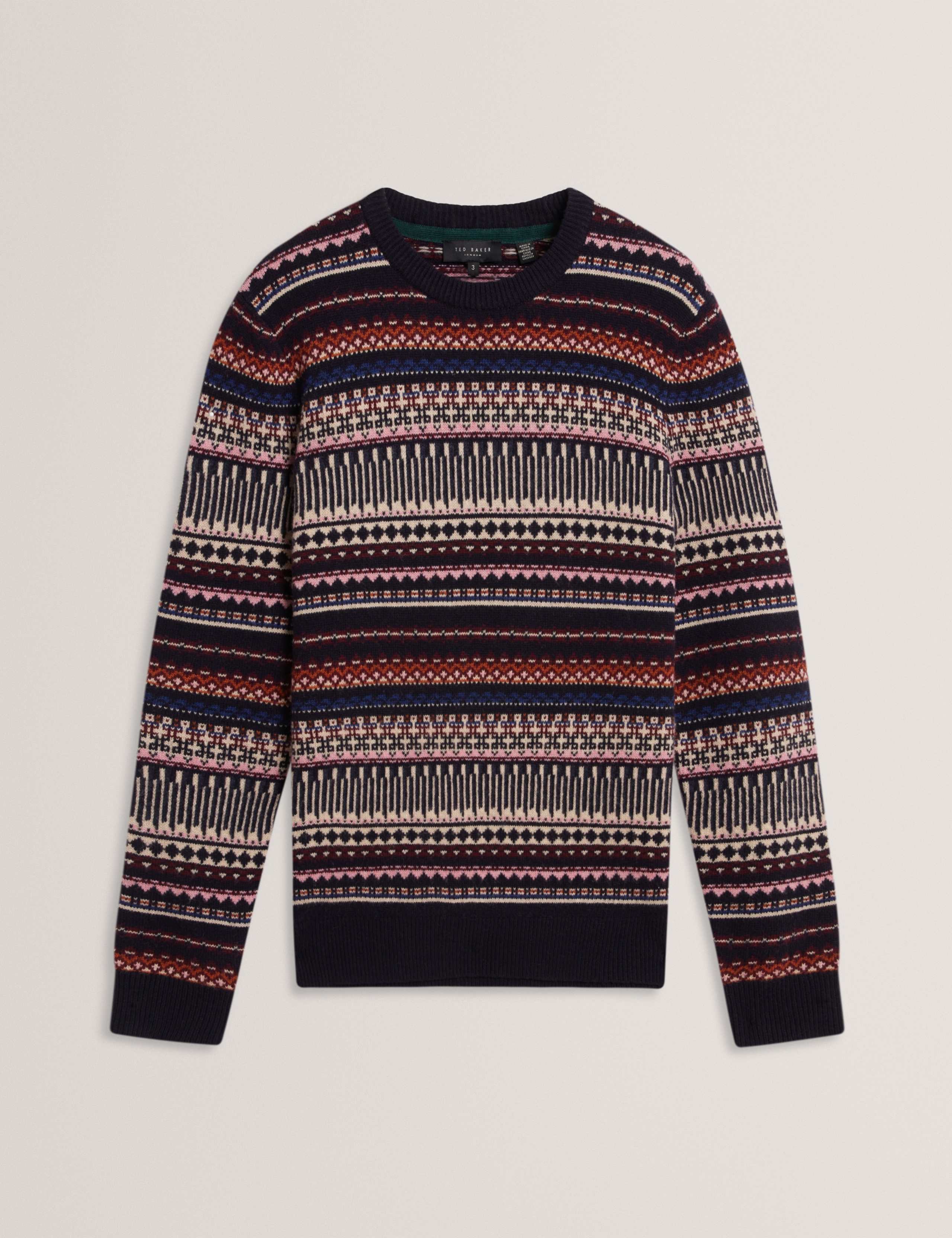 Wool Rich Fair Isle Crew Neck Jumper 6 of 7
