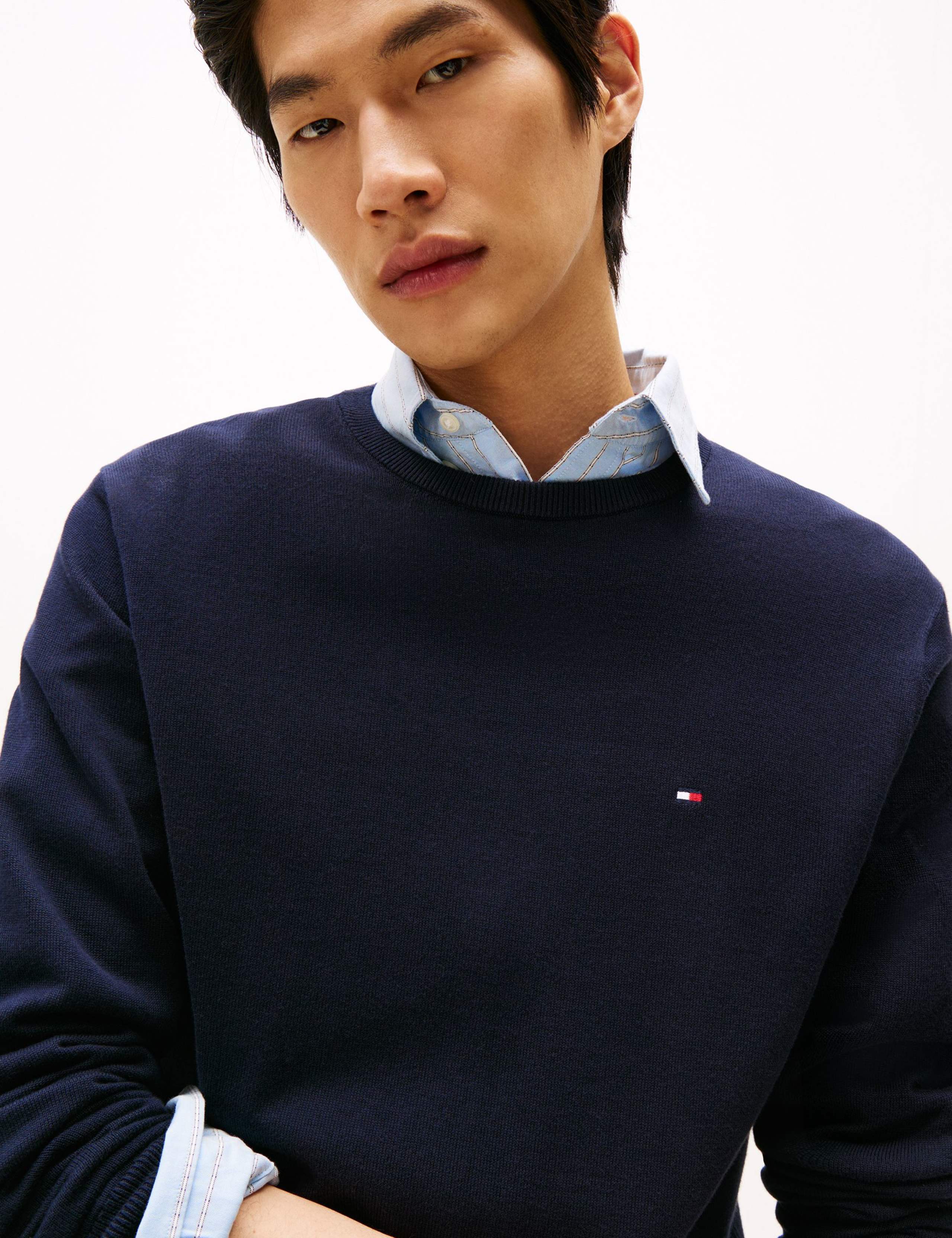 Pure Cotton Crew Neck Jumper 3 of 5