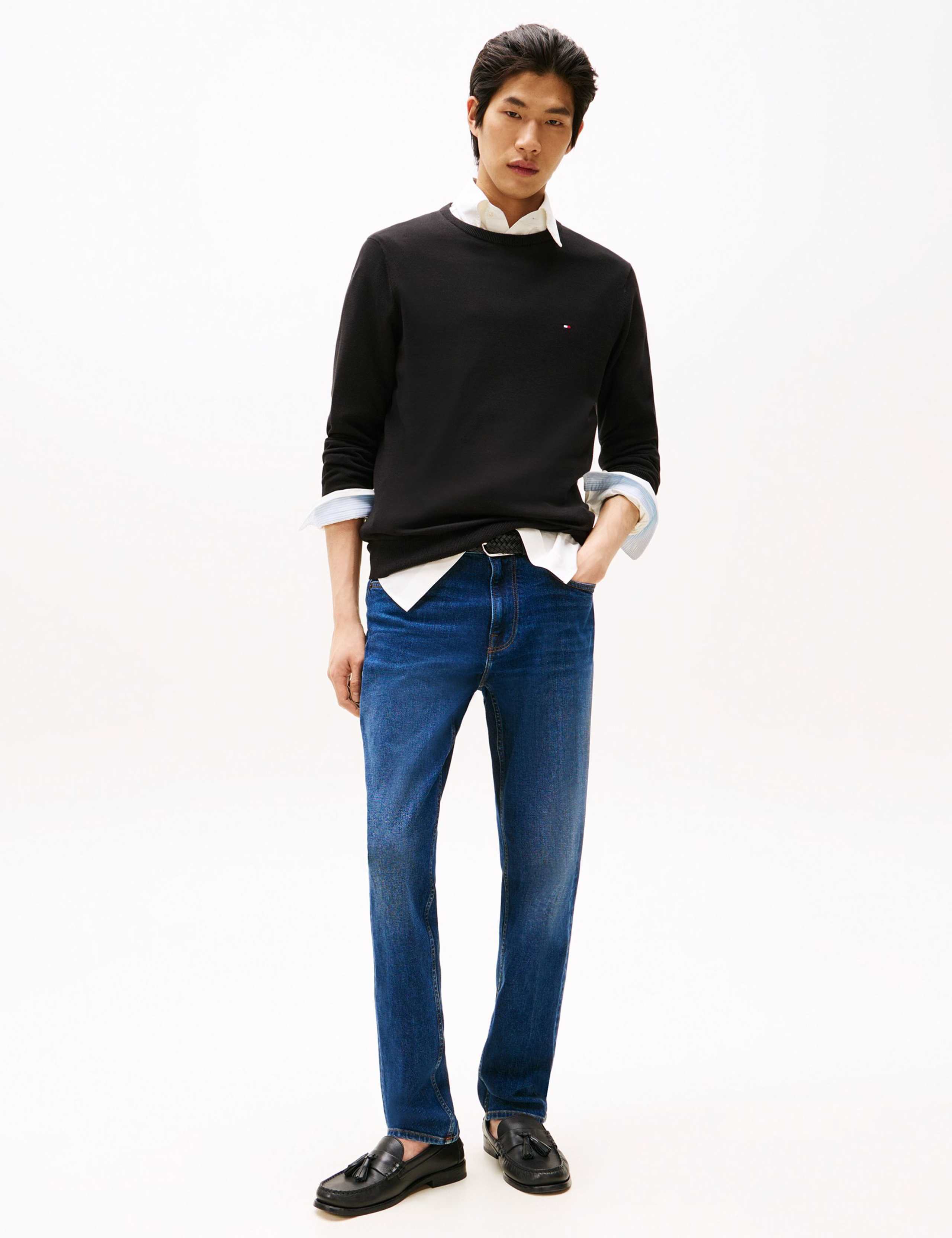 Pure Cotton Crew Neck Jumper 5 of 6