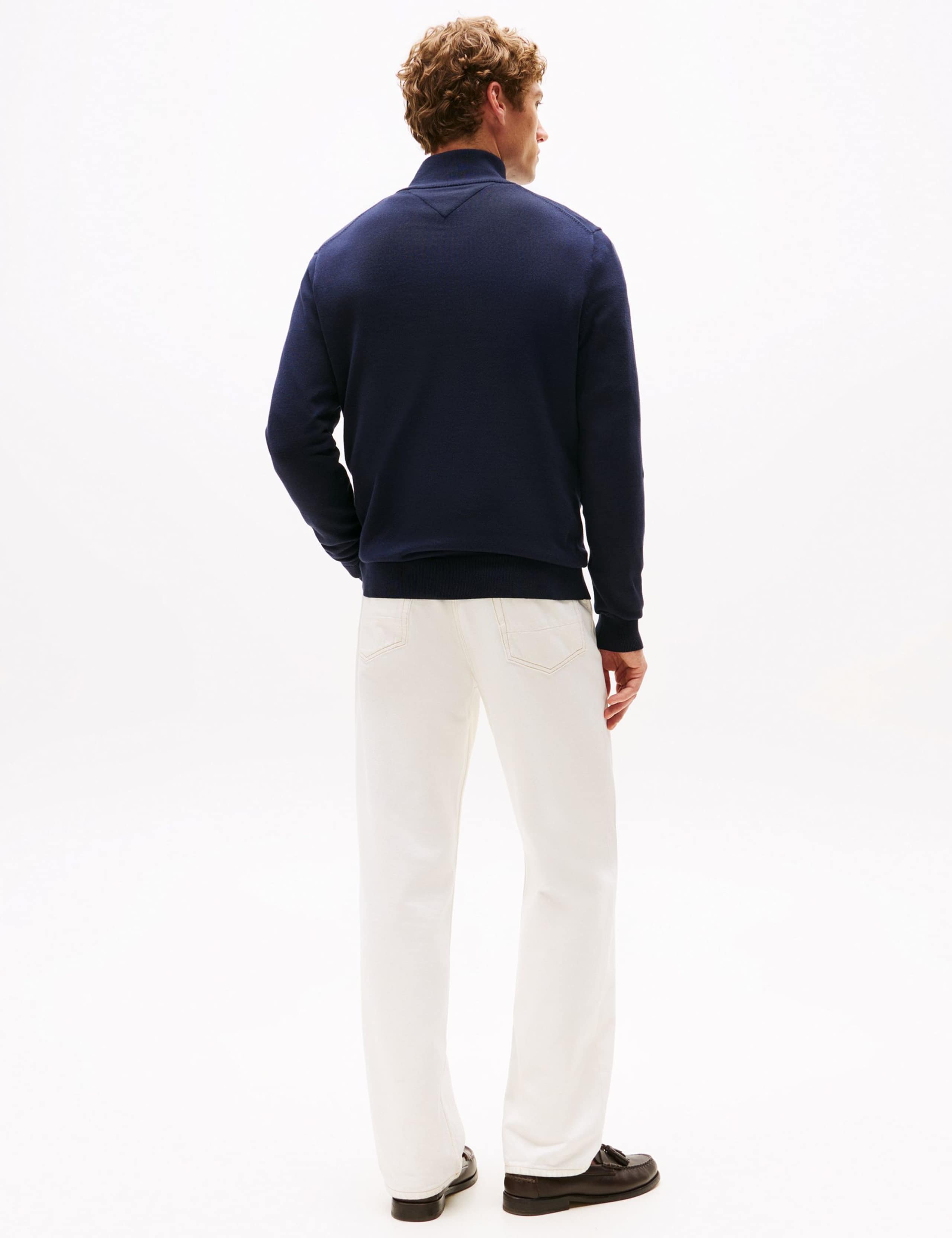 Pure Cotton Half Zip Jumper 3 of 7
