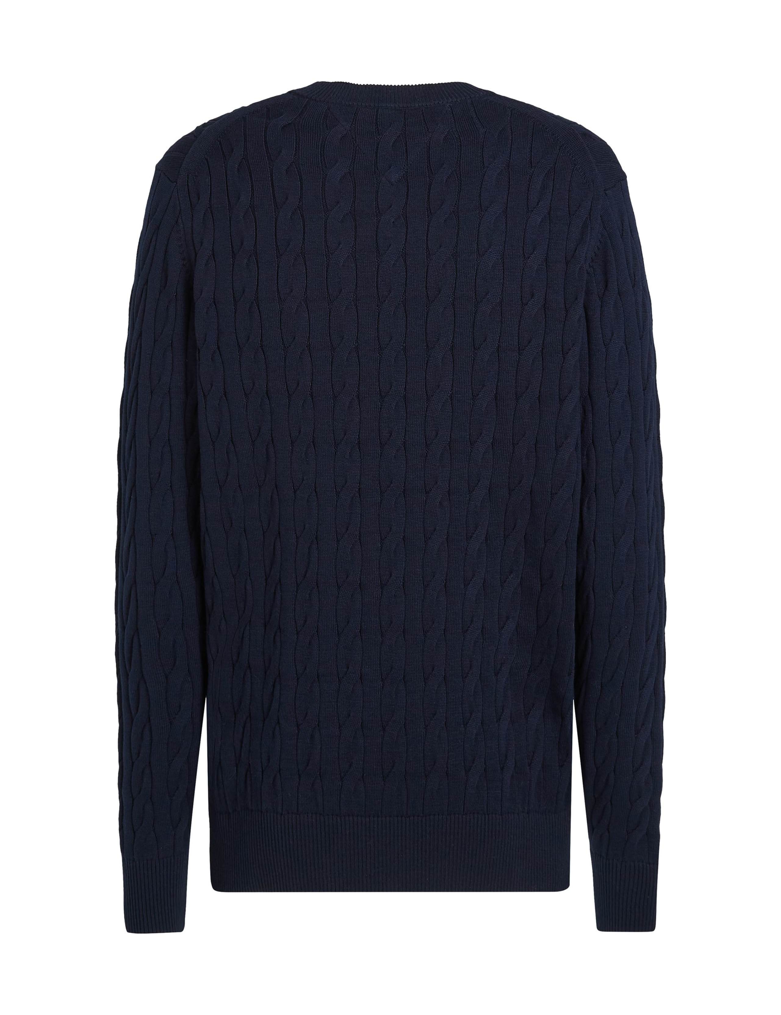 Pure Cotton Cable Knit Crew Neck Jumper 6 of 6