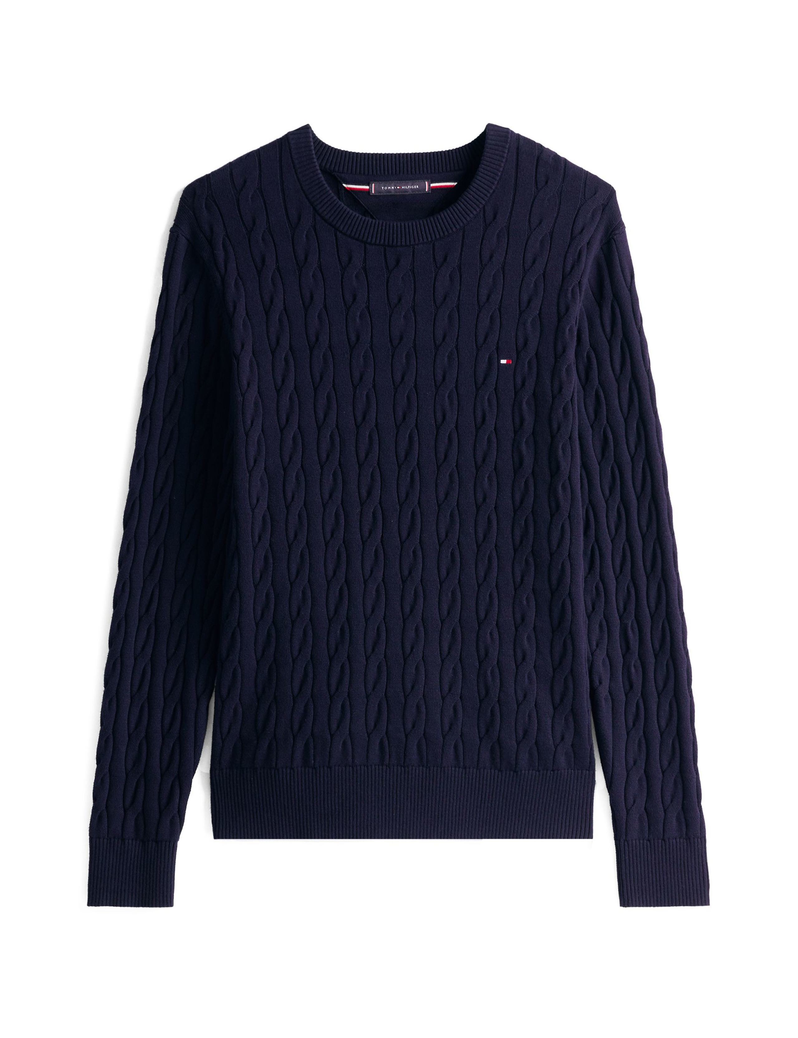 Pure Cotton Cable Knit Crew Neck Jumper 2 of 6