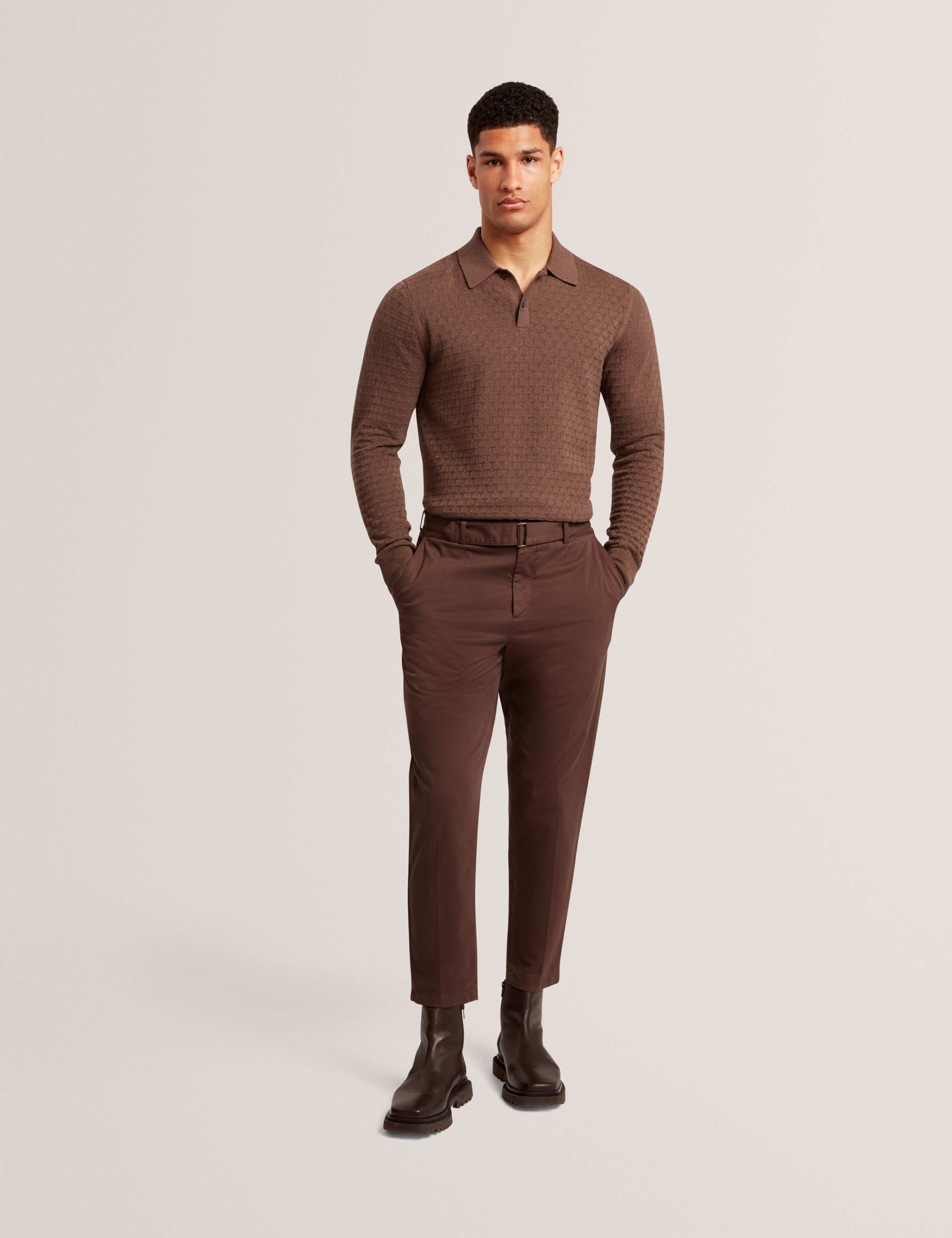 Cotton Rich Long Sleeve Polo Shirt 2 of 6