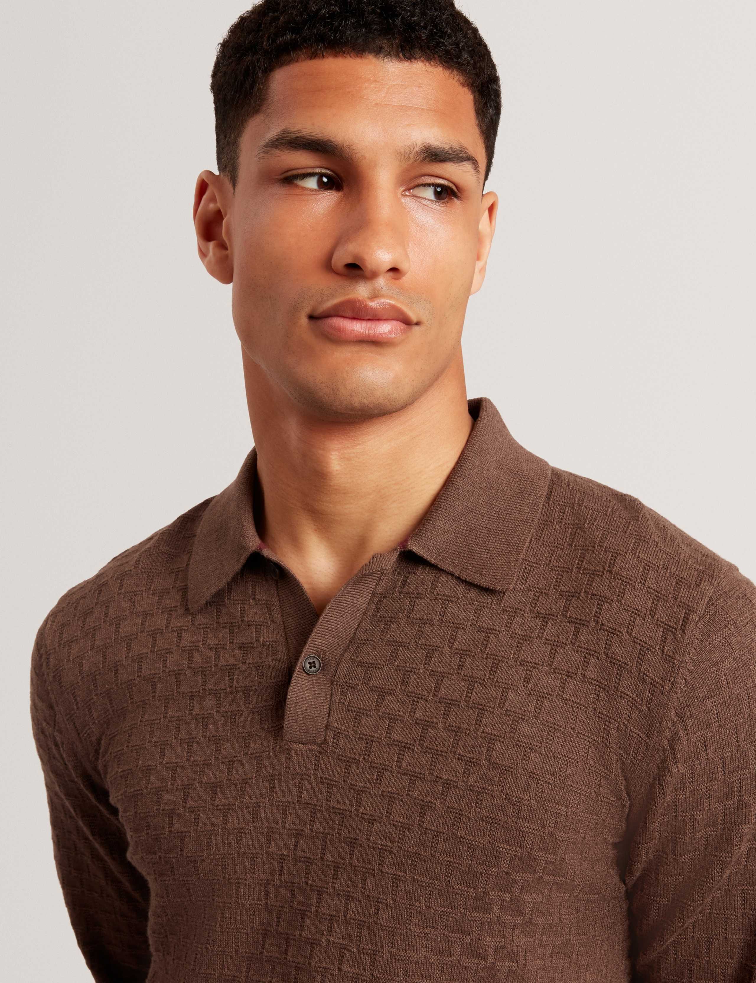 Cotton Rich Long Sleeve Polo Shirt 5 of 6