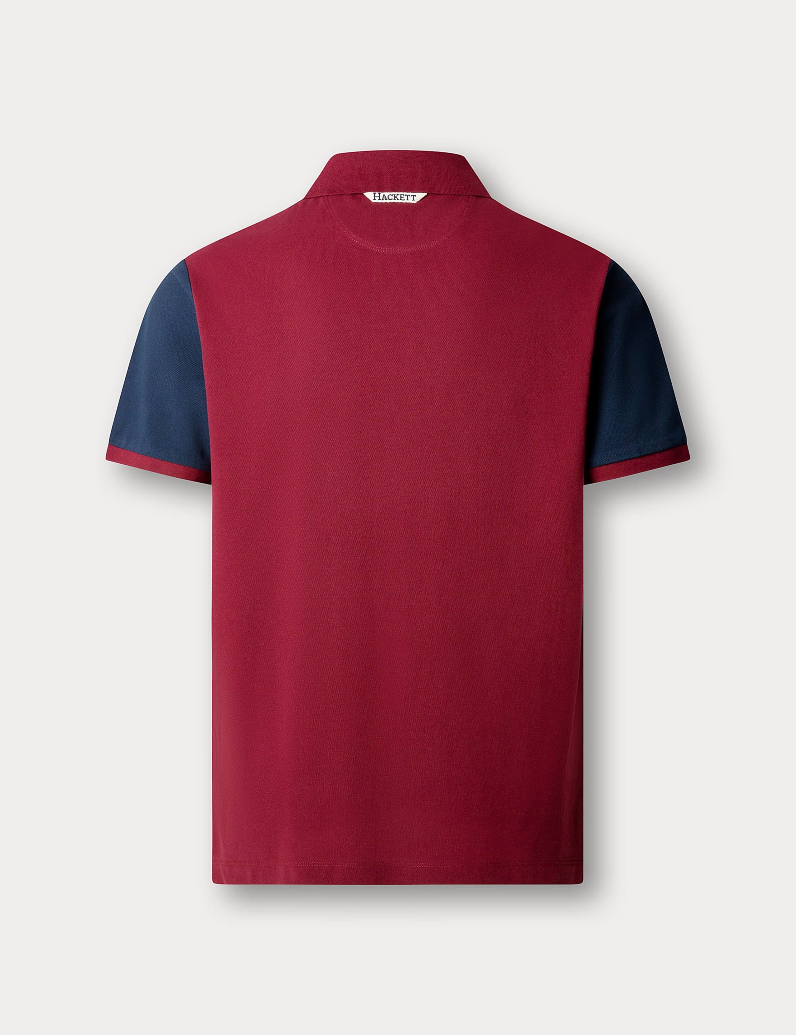 Pure Cotton Colour Block Polo Shirt 2 of 2