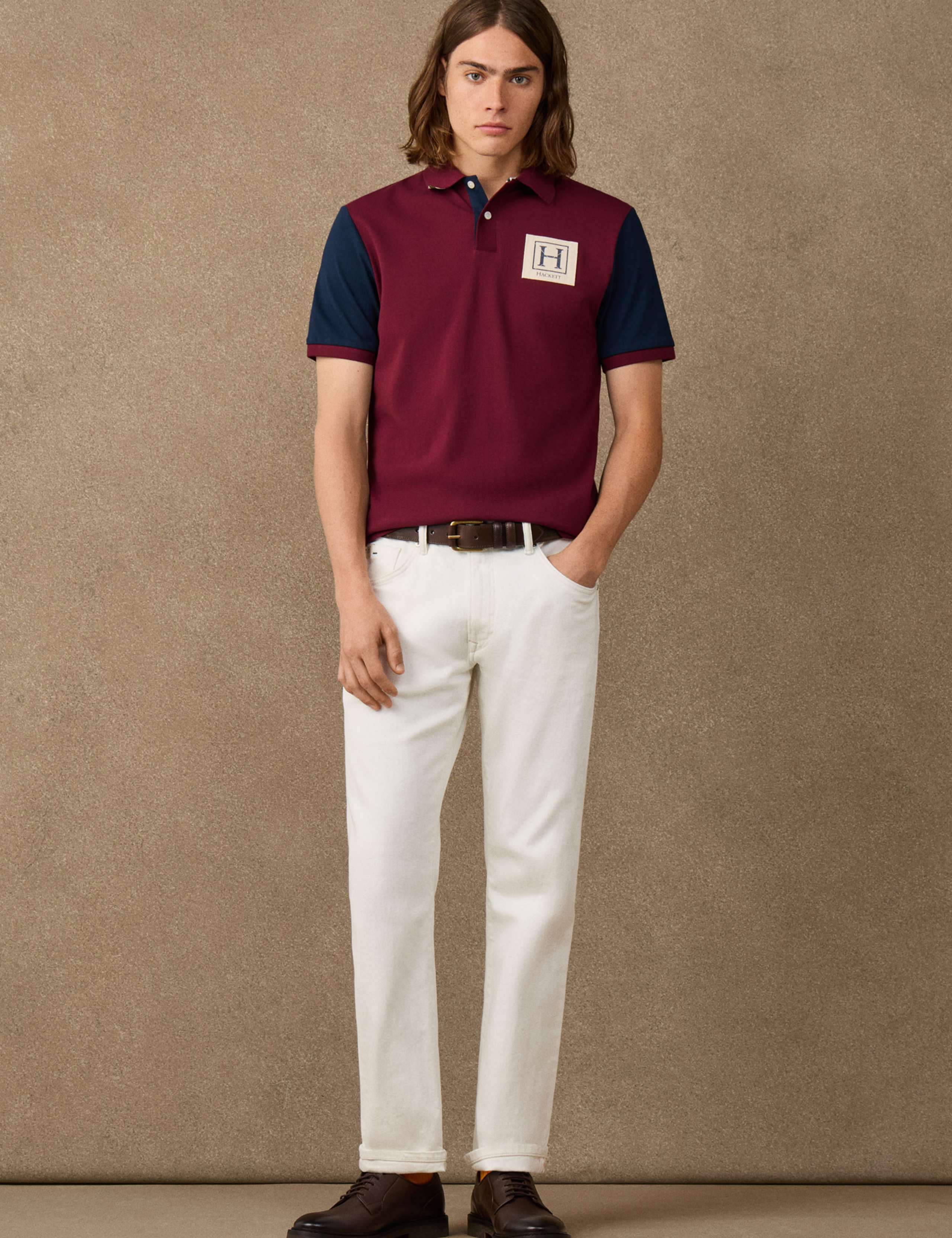 Pure Cotton Colour Block Polo Shirt 3 of 6