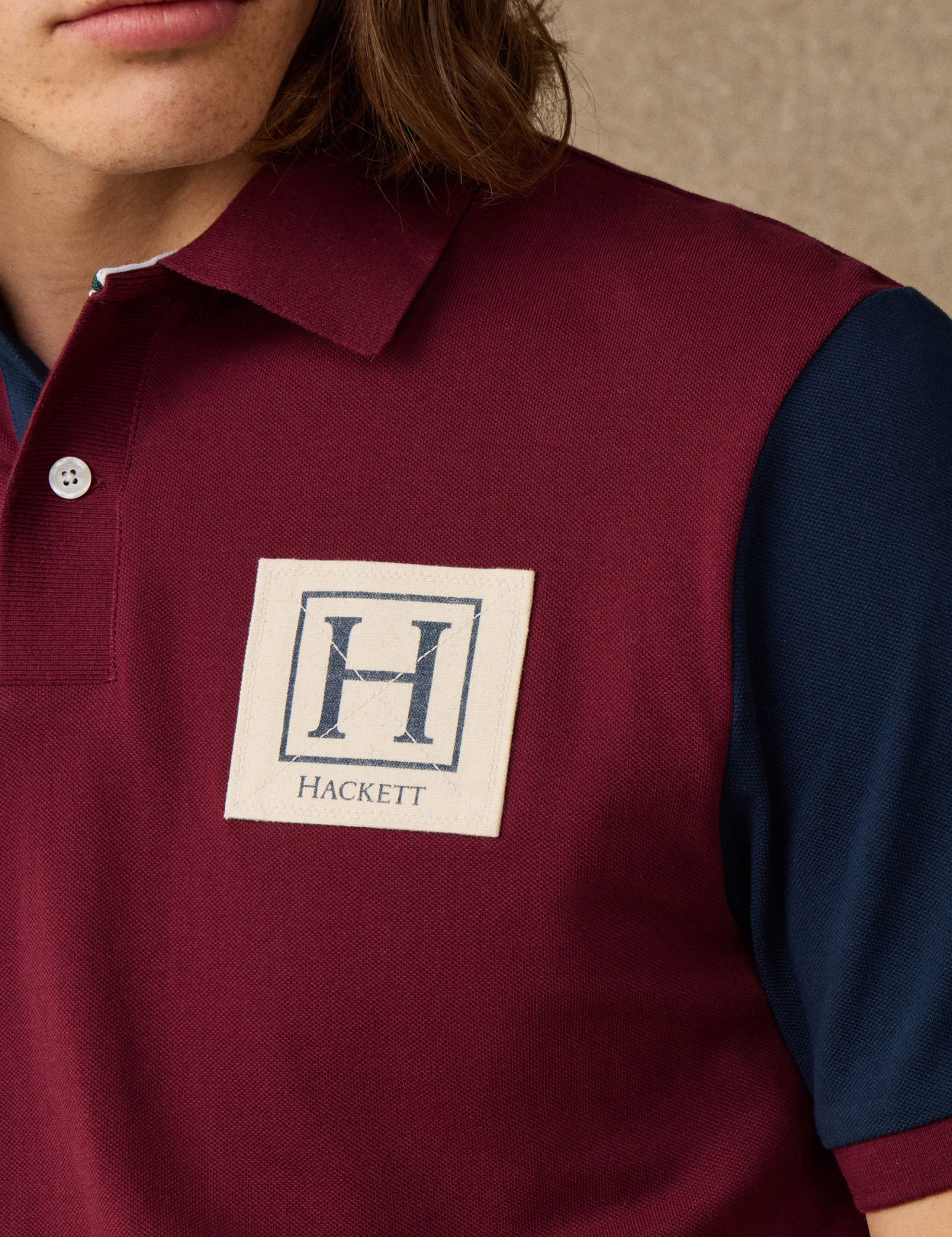 Pure Cotton Colour Block Polo Shirt 5 of 6