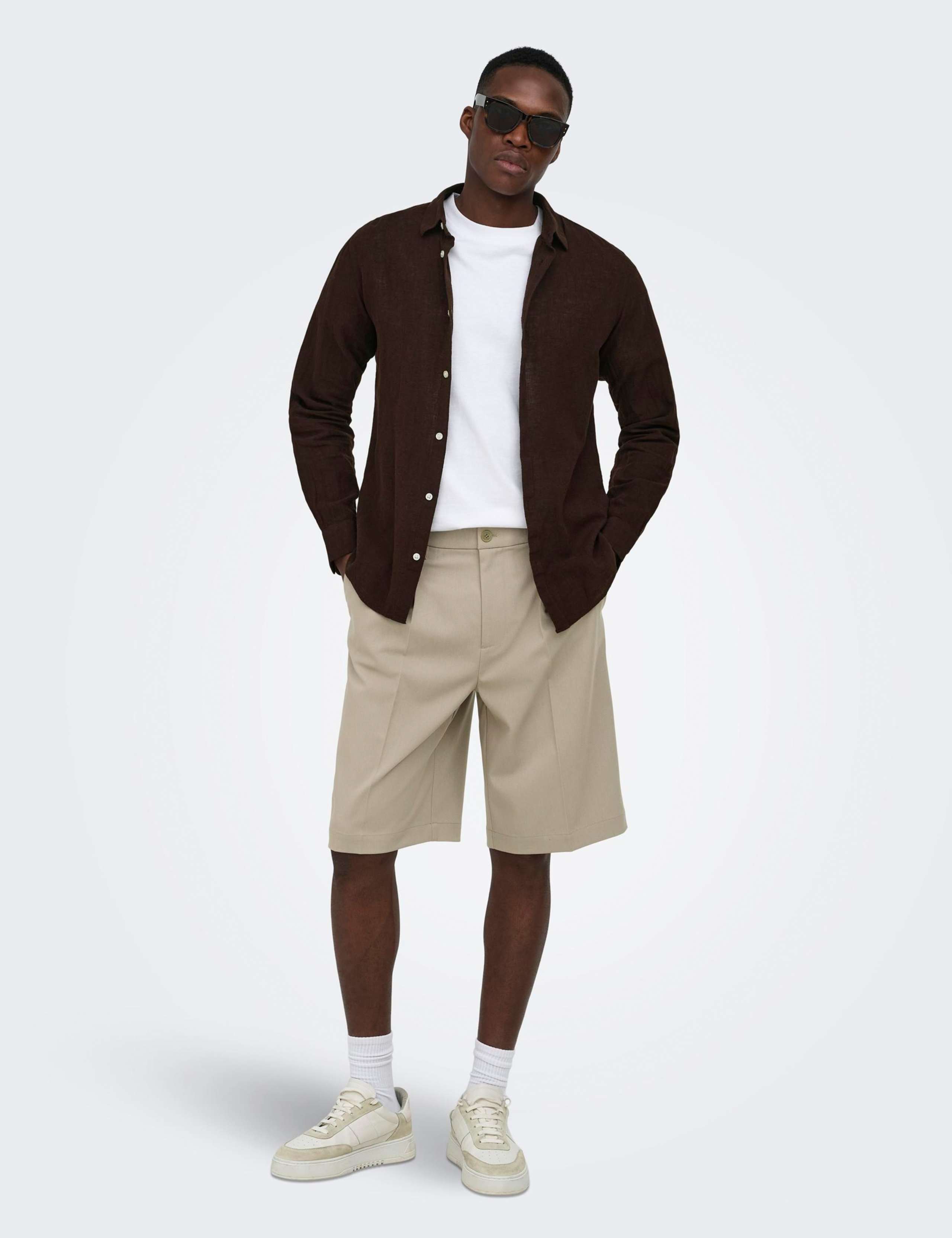 Slim Fit Cotton Linen Blend Shirt 2 of 5