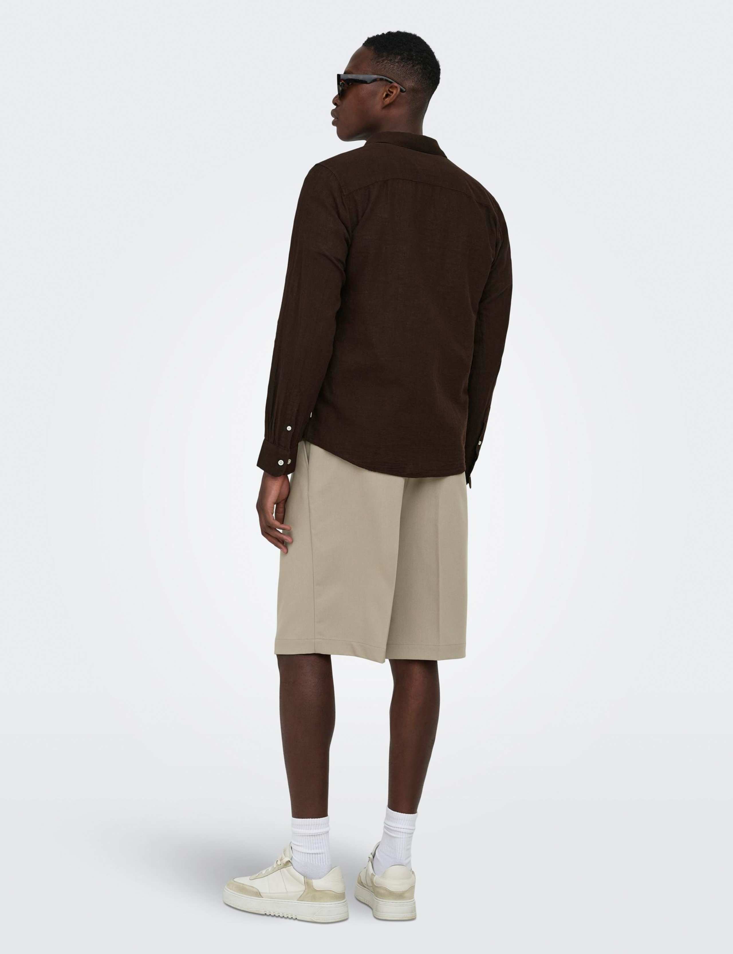 Slim Fit Cotton Linen Blend Shirt 3 of 5