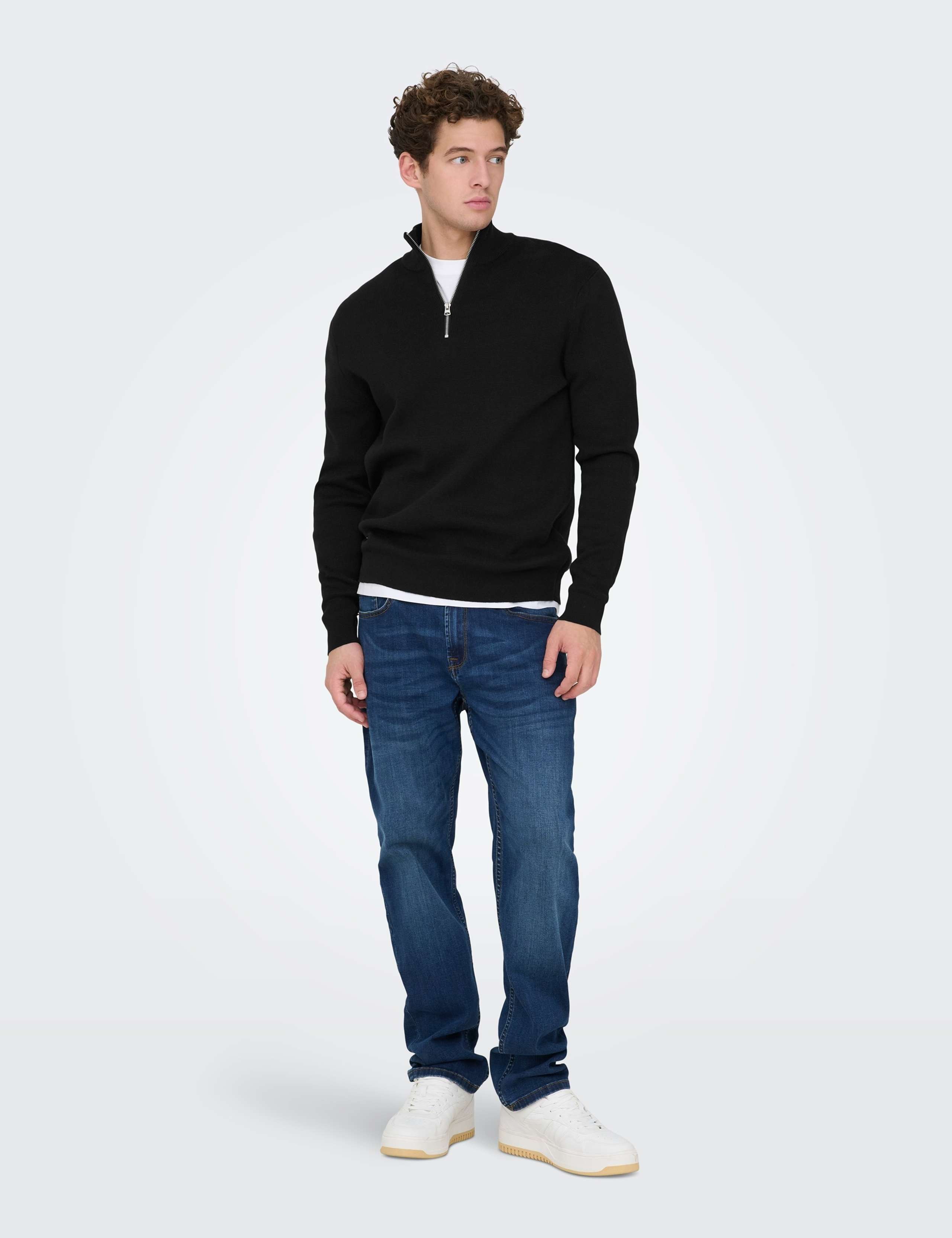 Pure Cotton Half Zip Jumper 2 of 7