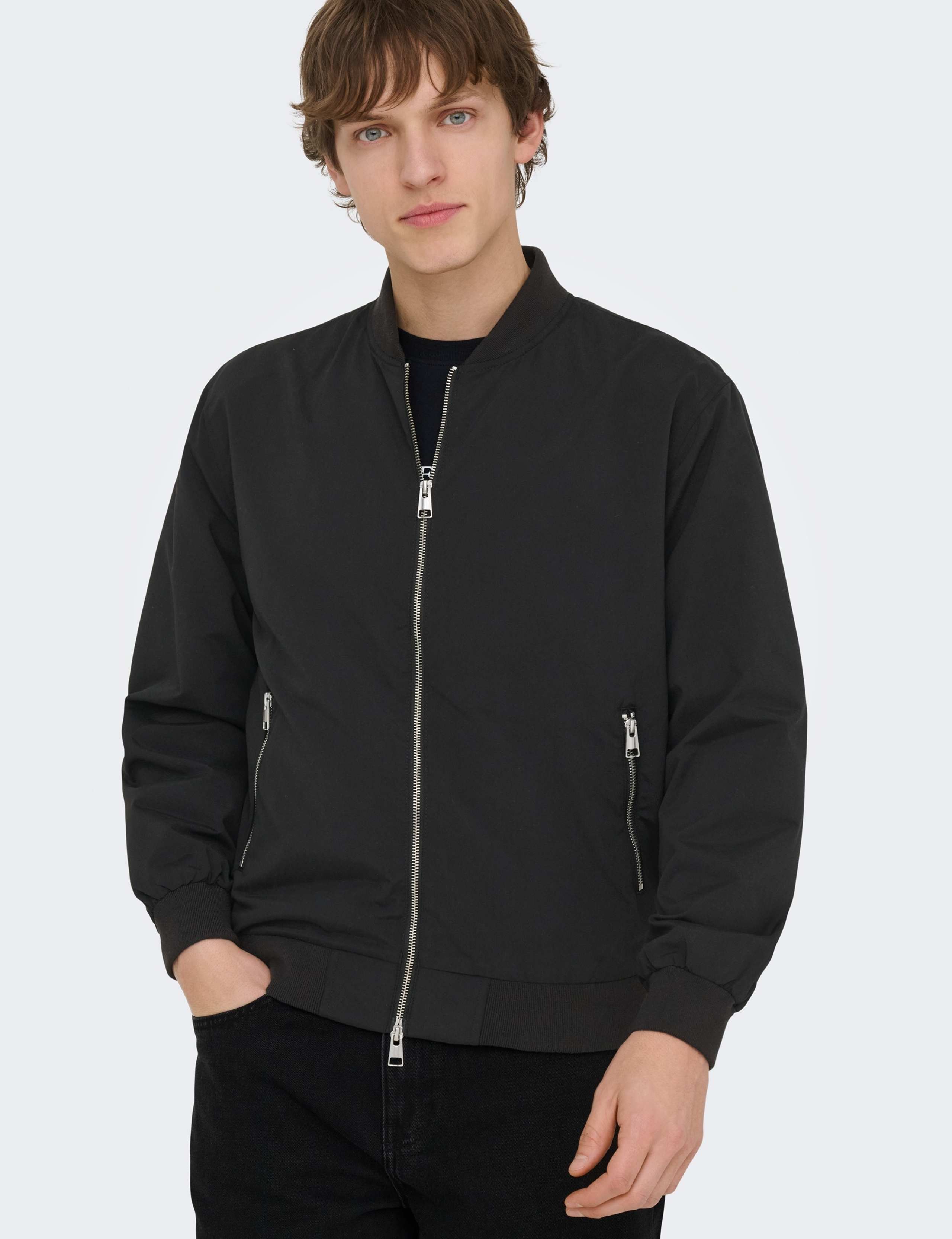 Zip Up Bomber Jacket 1 of 7