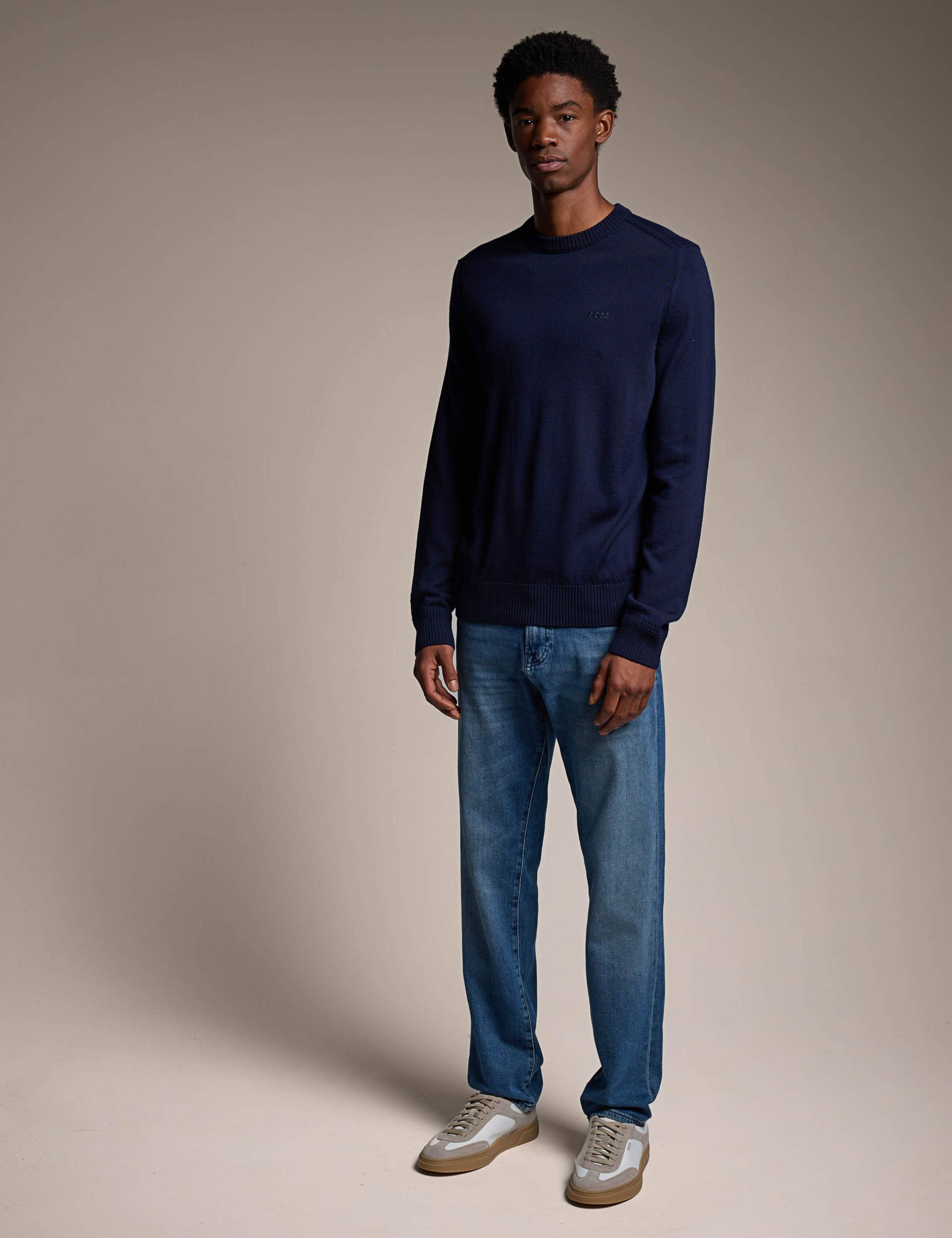 Wool Blend Textured Crew Neck Jumper 2 of 4