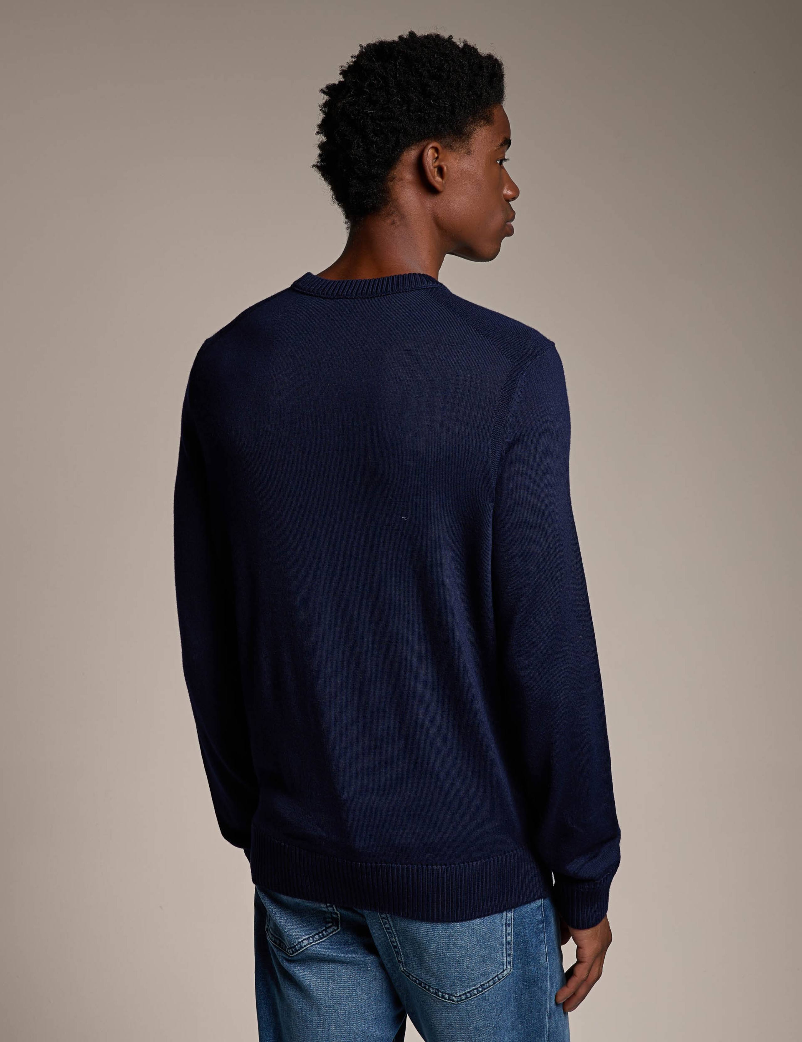 Wool Blend Textured Crew Neck Jumper 4 of 4