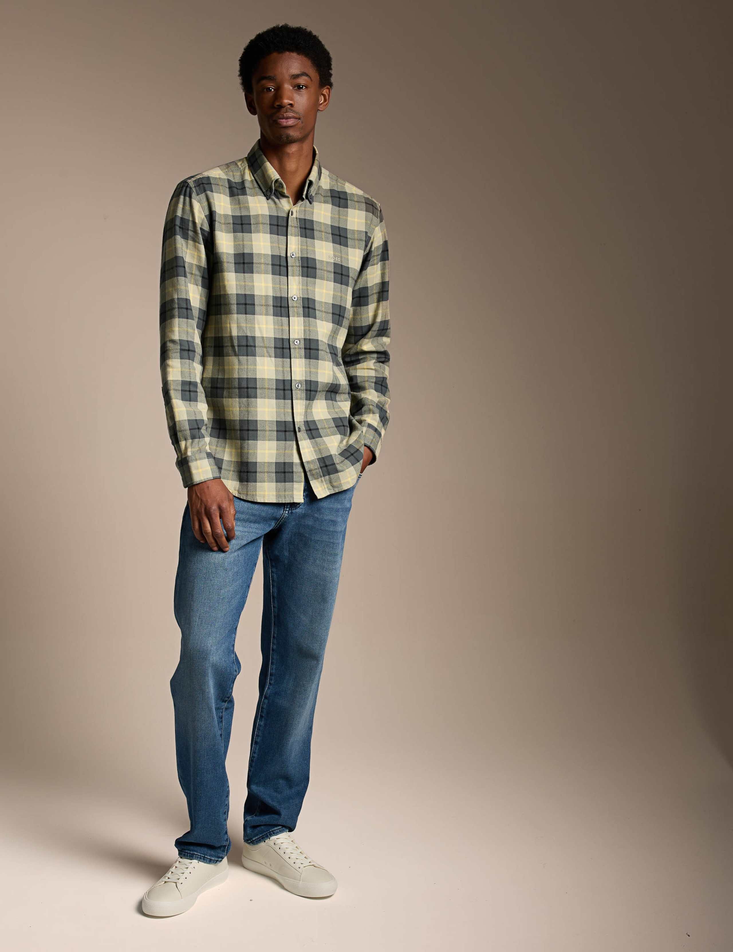 Regular Fit Easy Iron Pure Cotton Checked Shirt 2 of 4