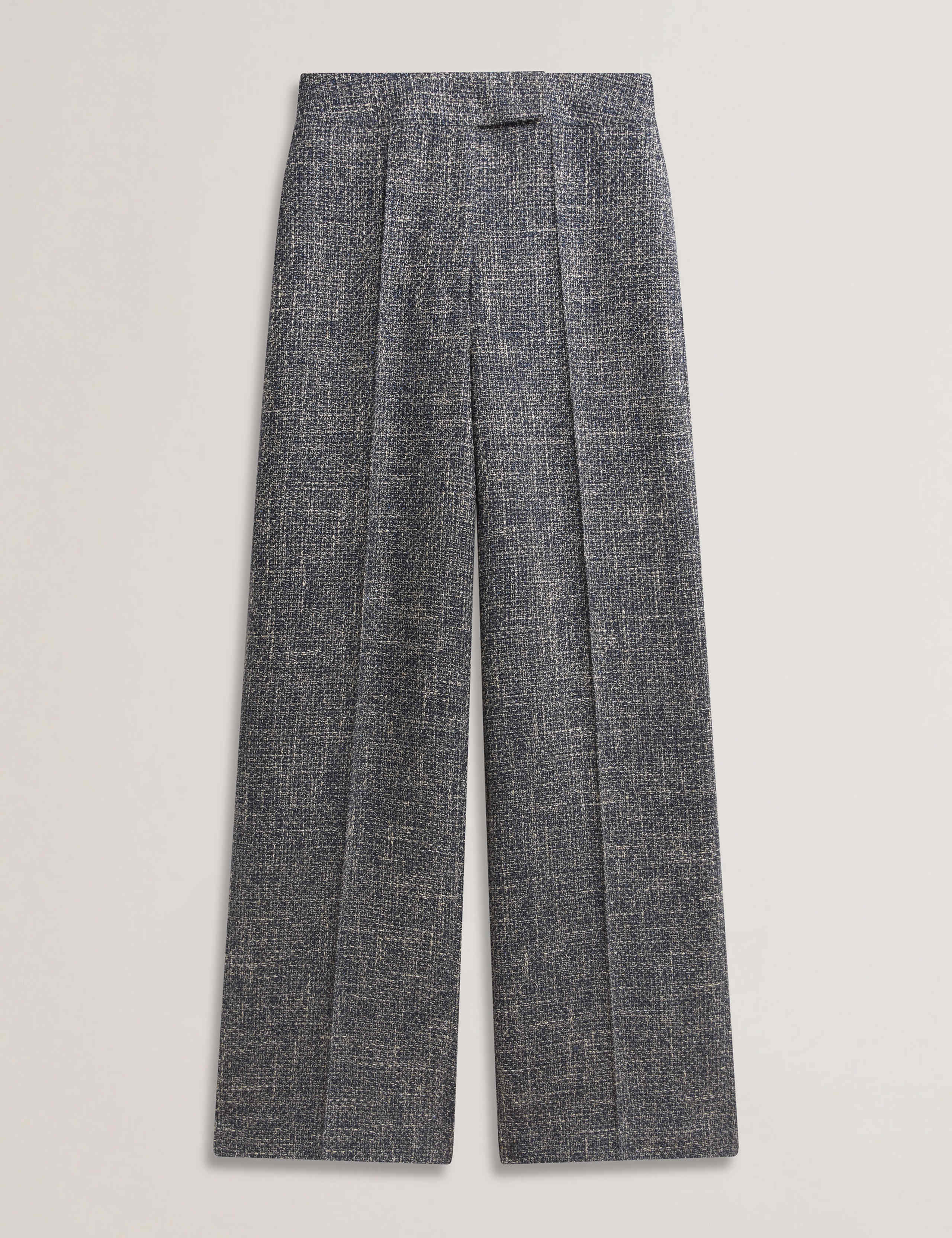 Textured Wide Leg Trousers With Linen 2 of 4