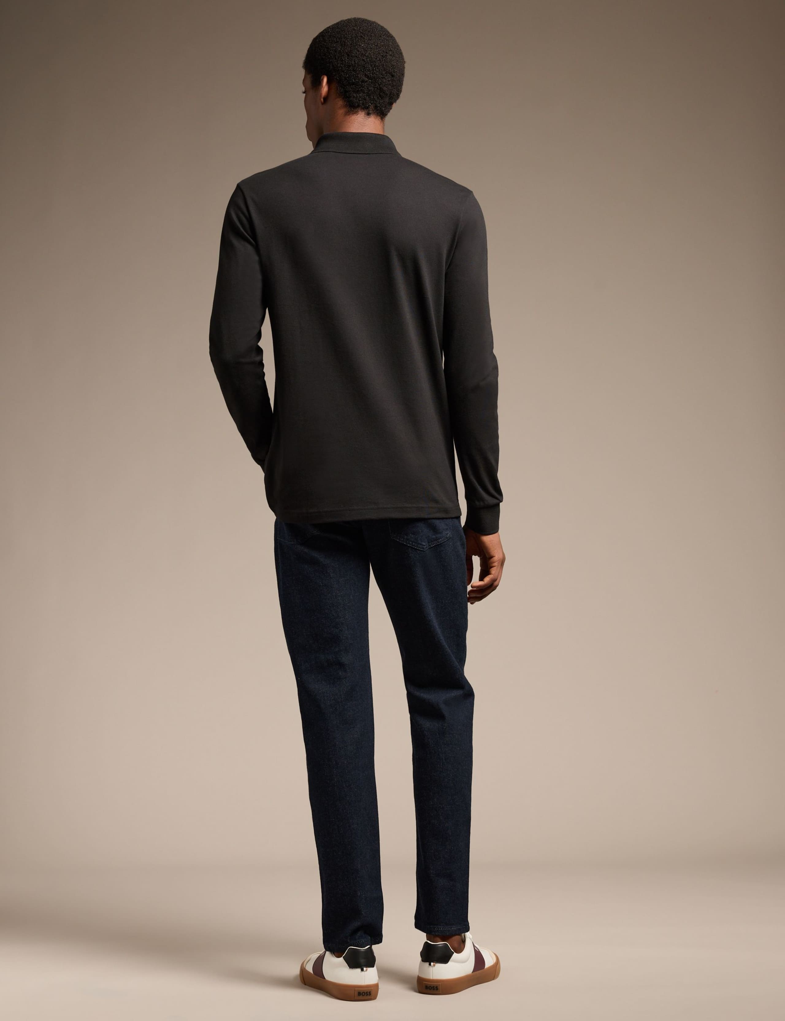 Passerby Cotton Rich Long Sleeve Polo Shirt 7 of 7