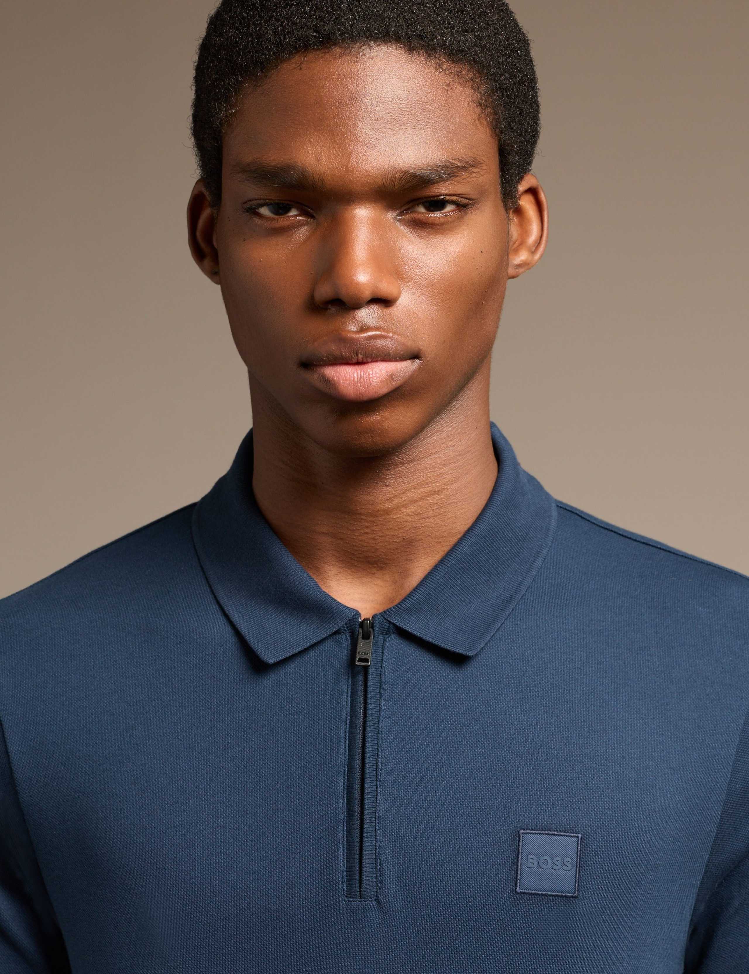 Cotton Rich Half Zip Polo Shirt 6 of 7