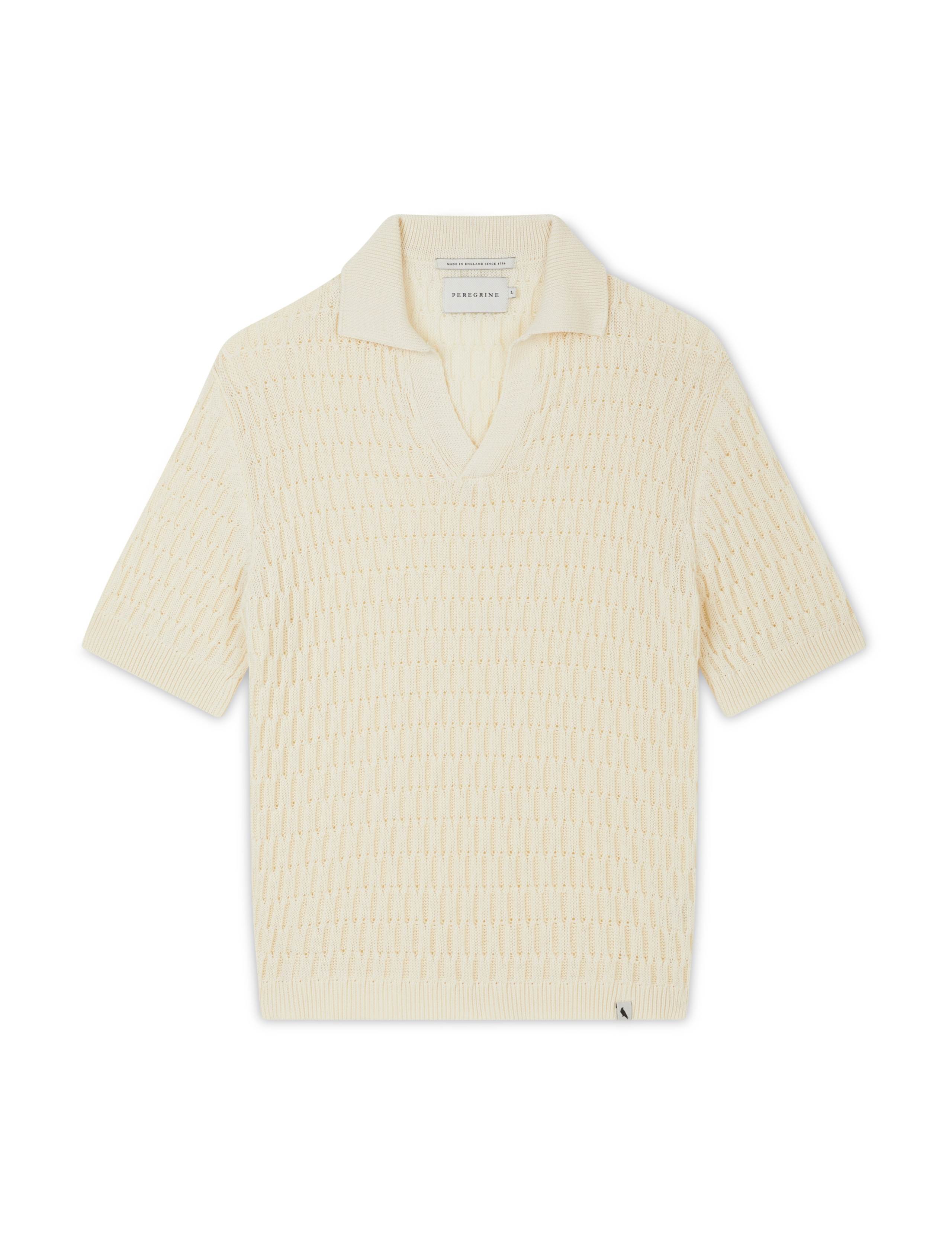Pure Cotton Cable Knitted Polo Shirt 2 of 6
