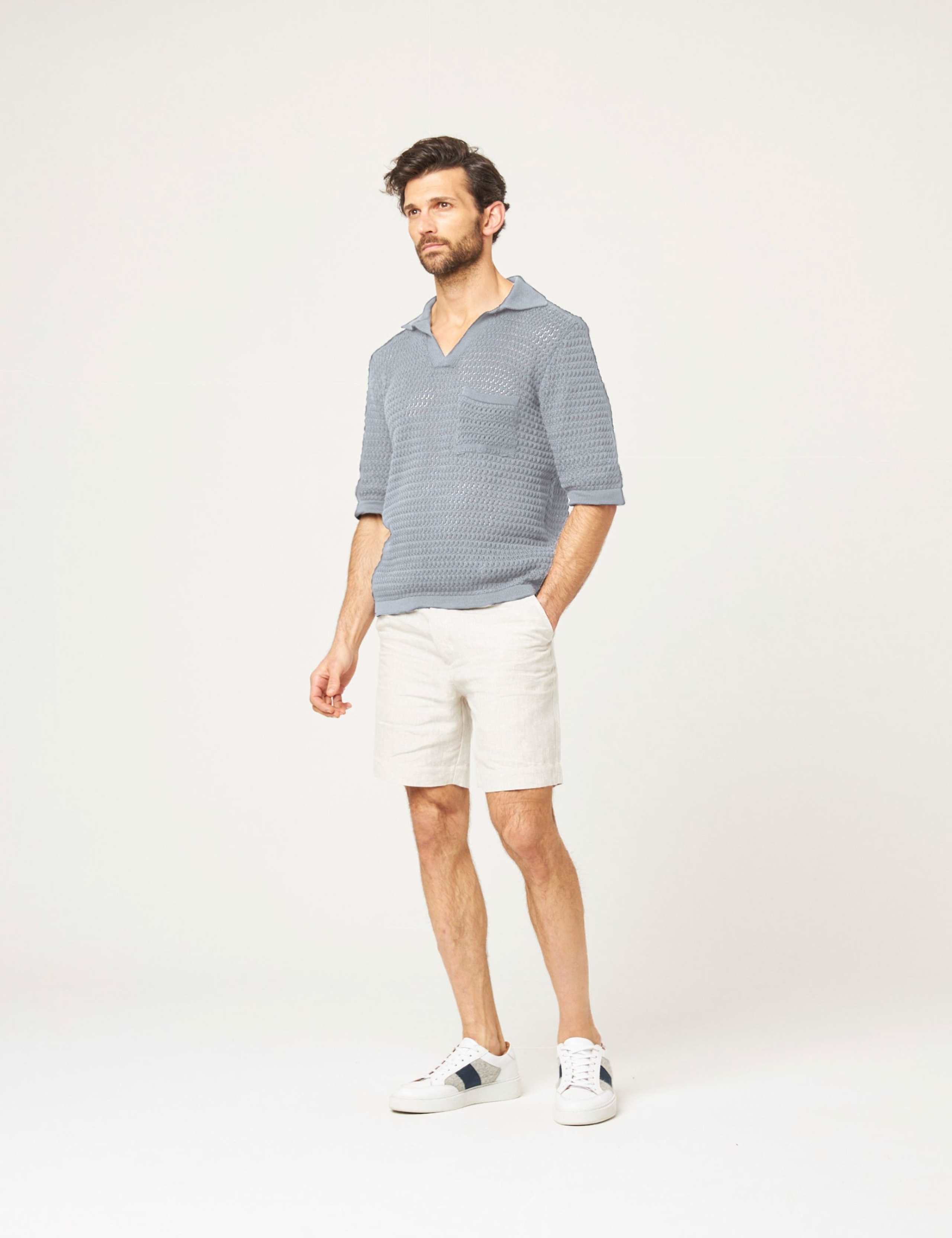 Pure Cotton Crochet Polo Shirt 3 of 6