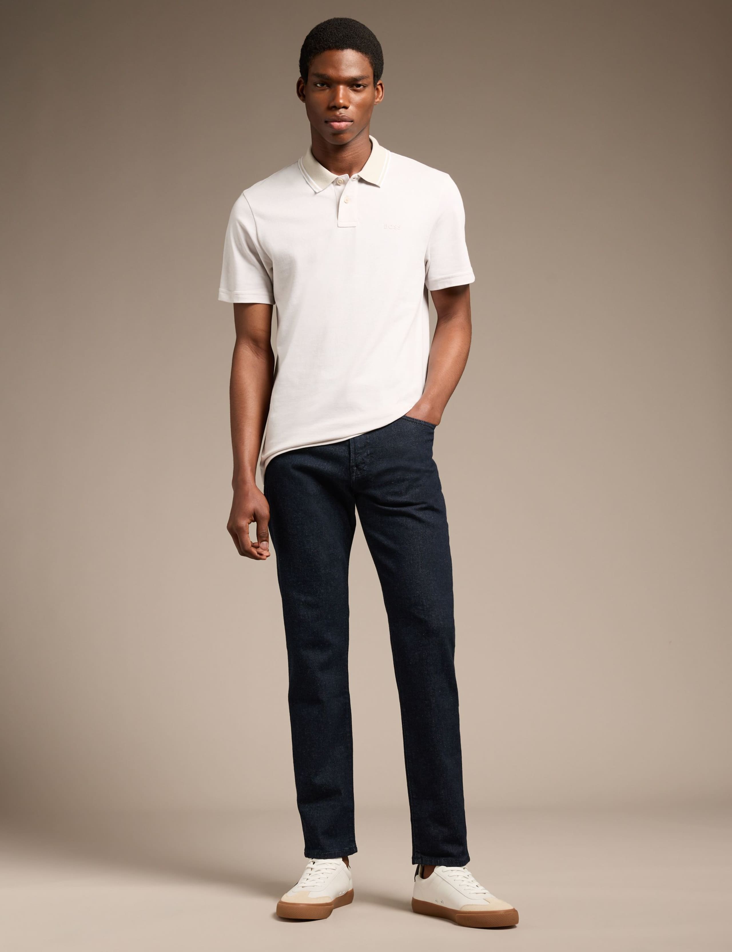 Pure Cotton Pique Tipped Collar Polo Shirt 7 of 7