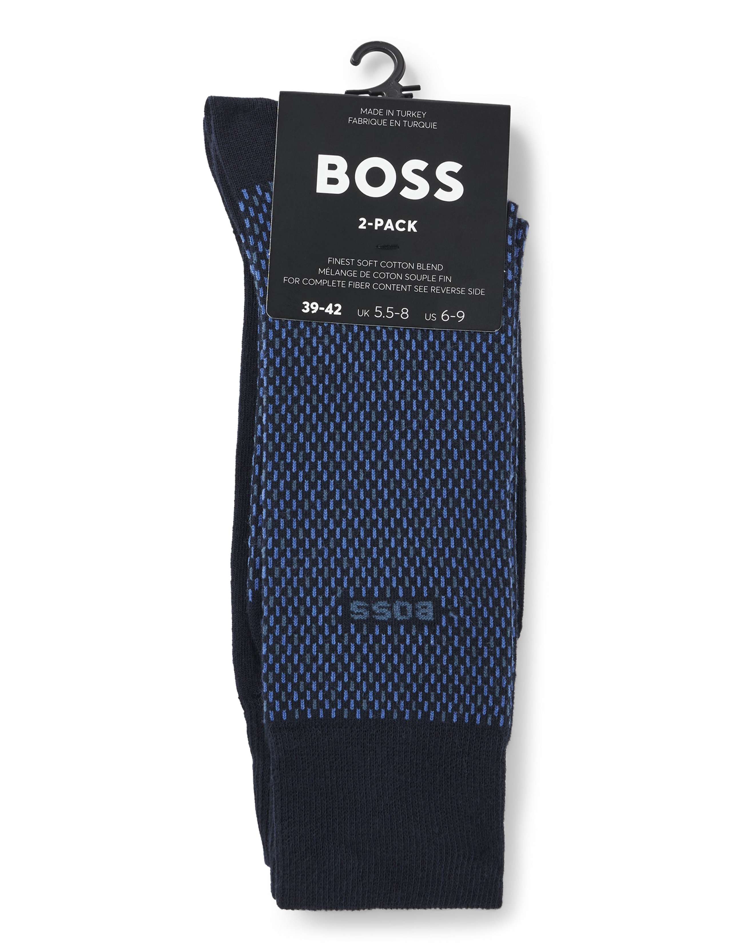 2 Pack Cotton Rich Pattern Gentle Grip Socks 2 of 3