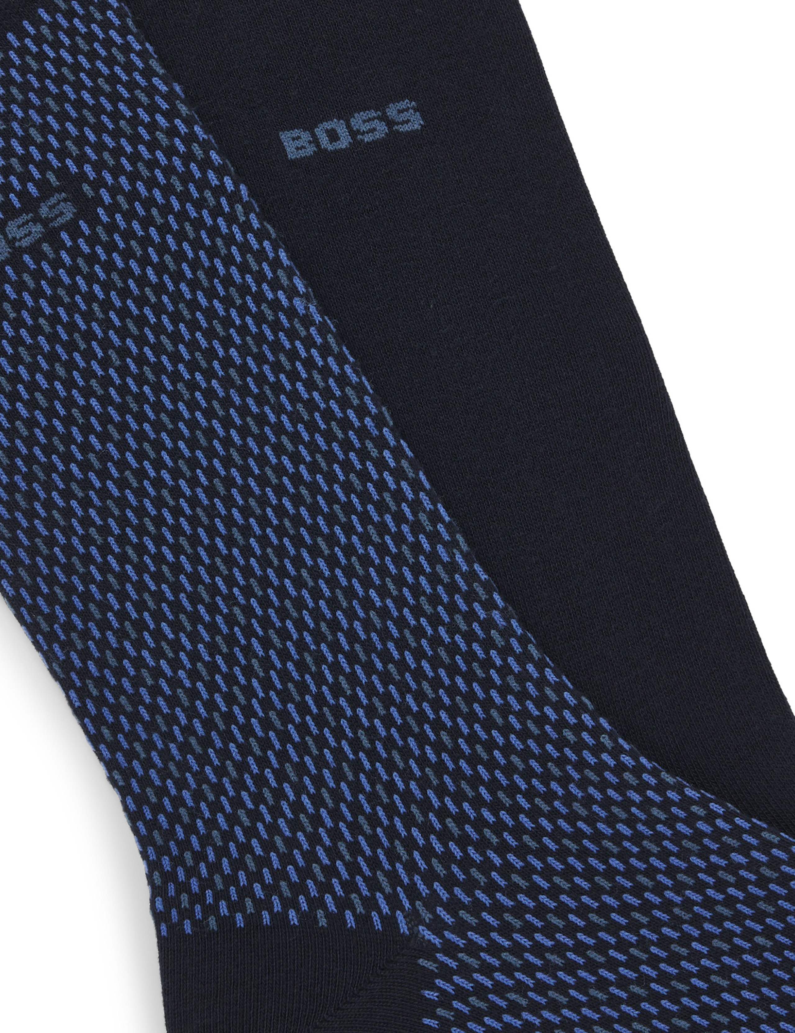 2 Pack Cotton Rich Pattern Gentle Grip Socks 3 of 3