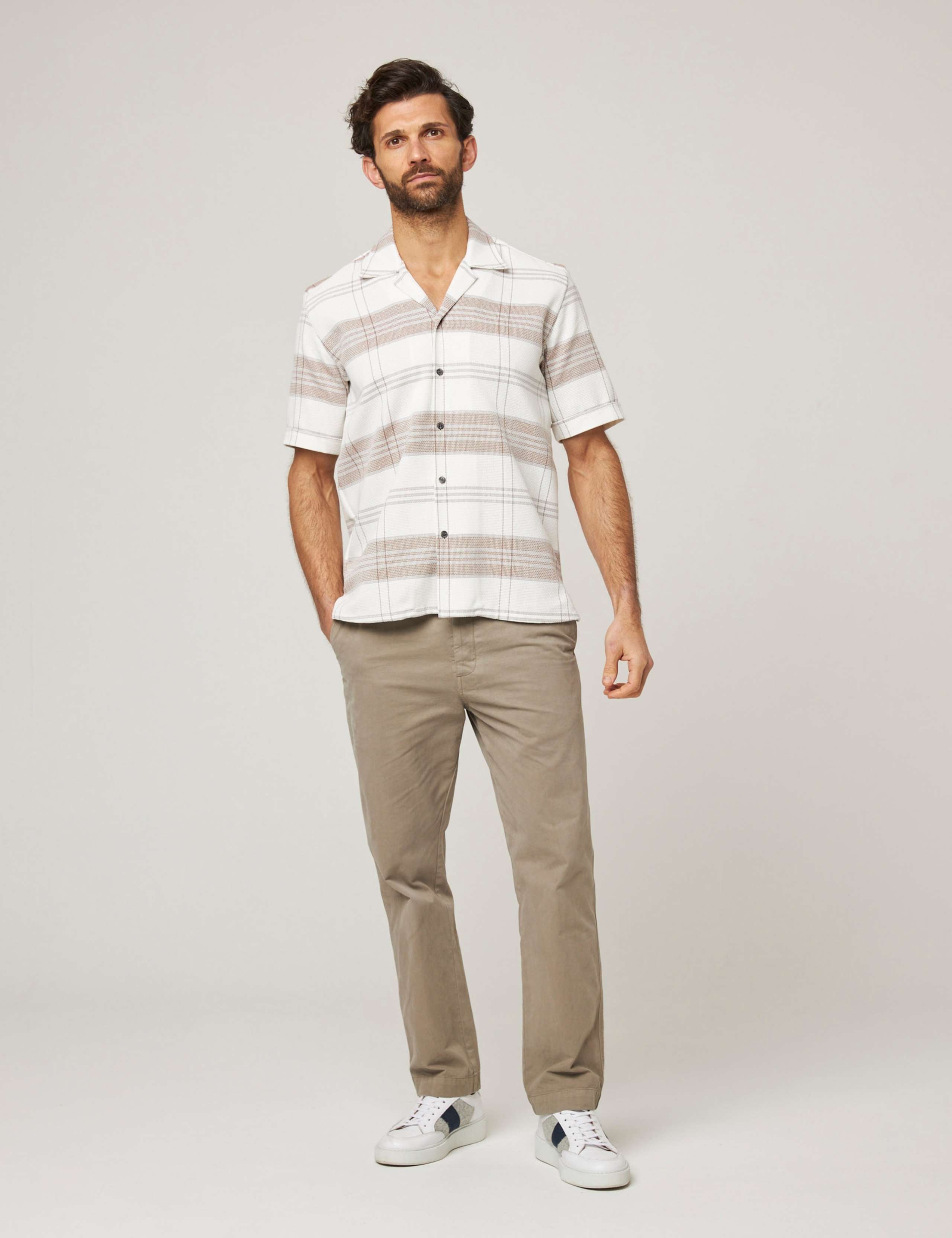 Pure Cotton Flannel Cuban Collar Shirt 3 of 6