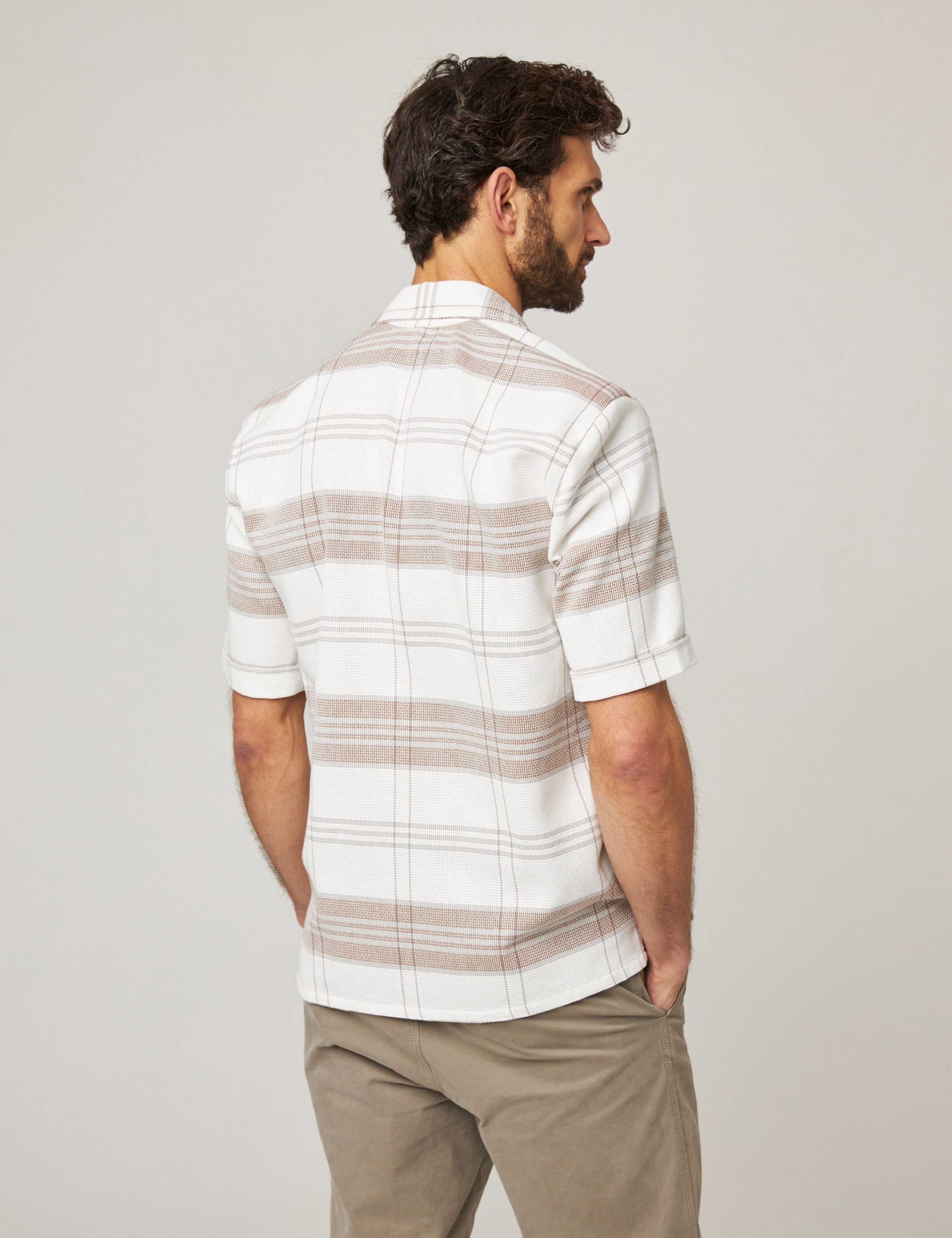 Pure Cotton Flannel Cuban Collar Shirt 4 of 6