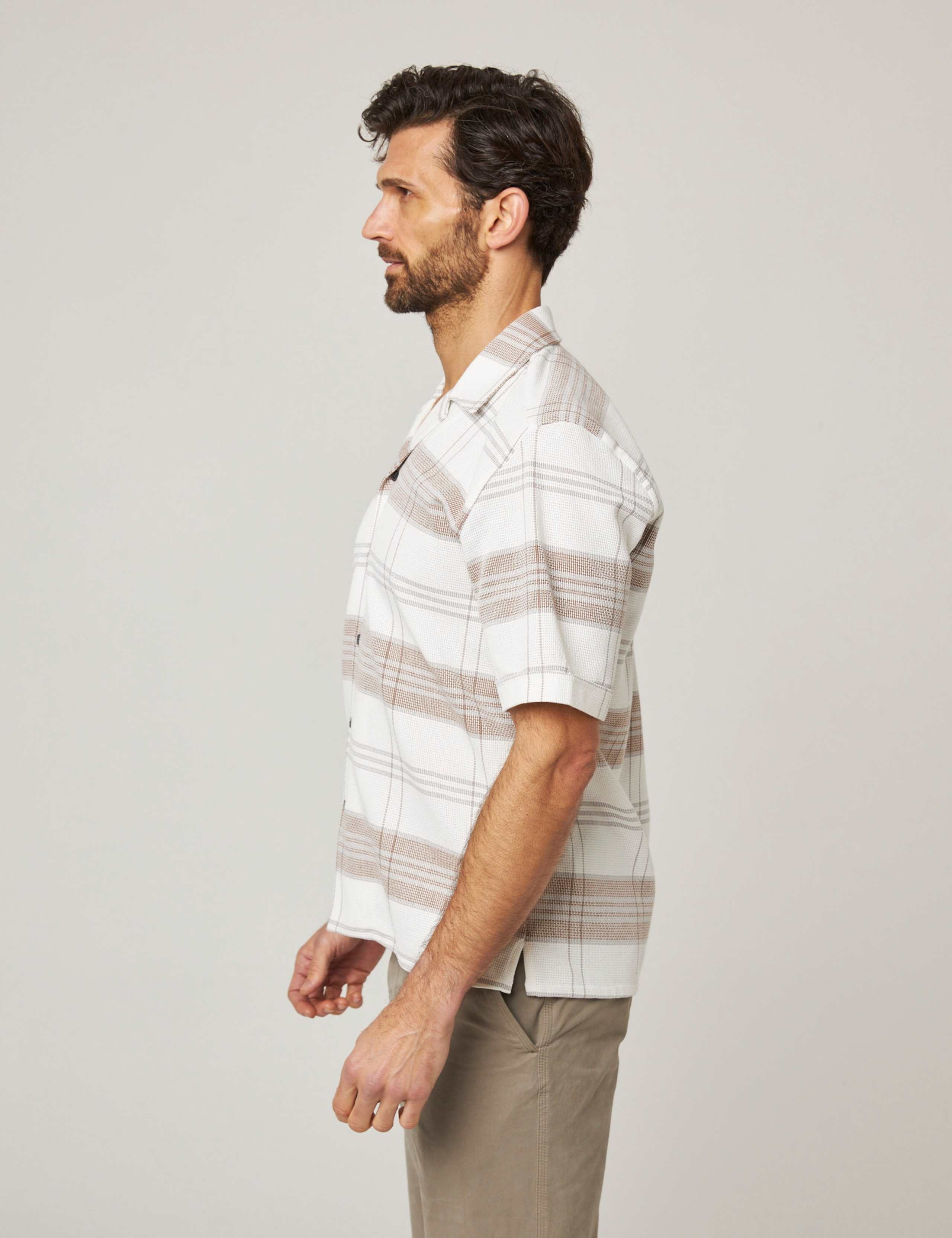 Pure Cotton Flannel Cuban Collar Shirt 5 of 6