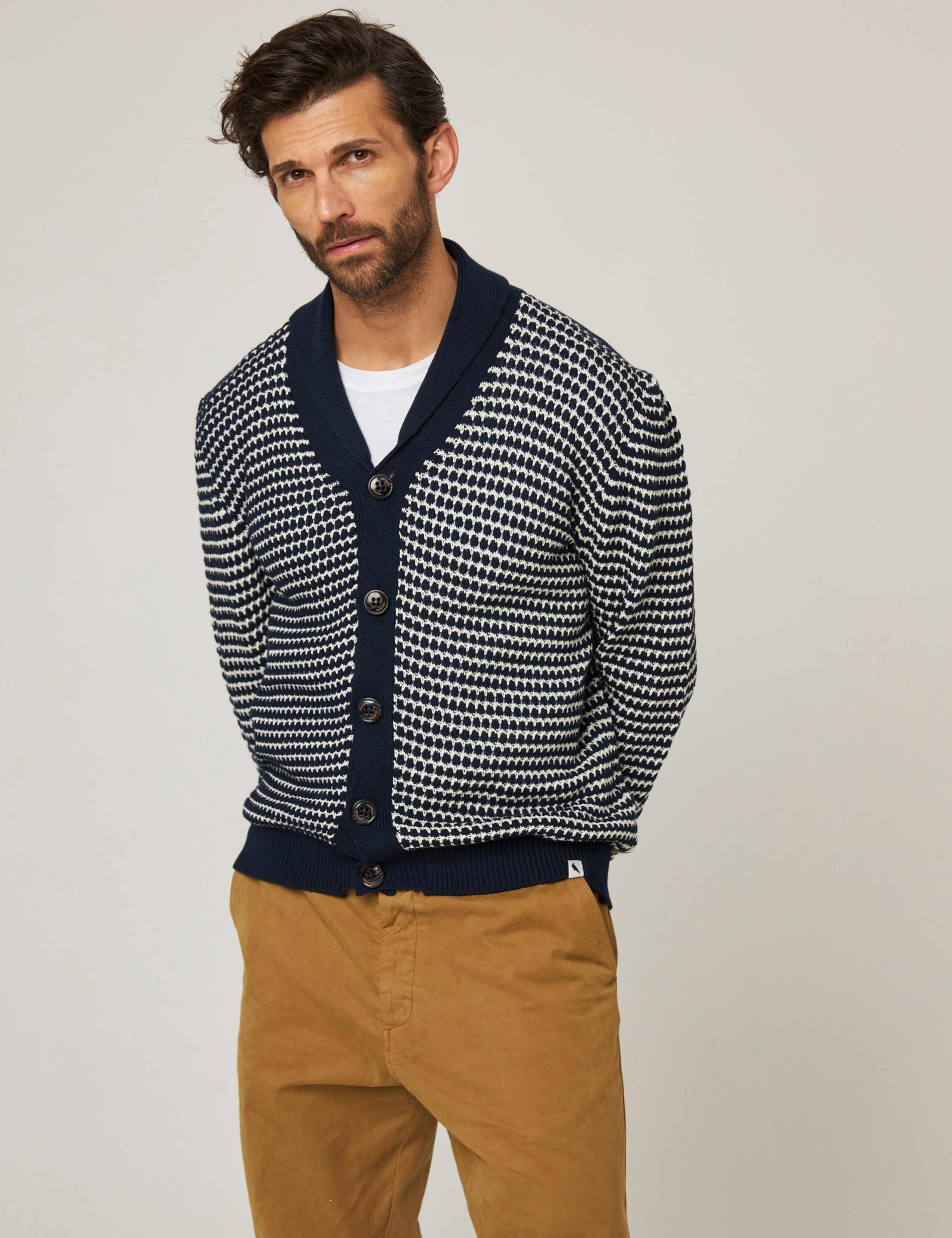 Pure Cotton Striped Cardigan 3 of 6