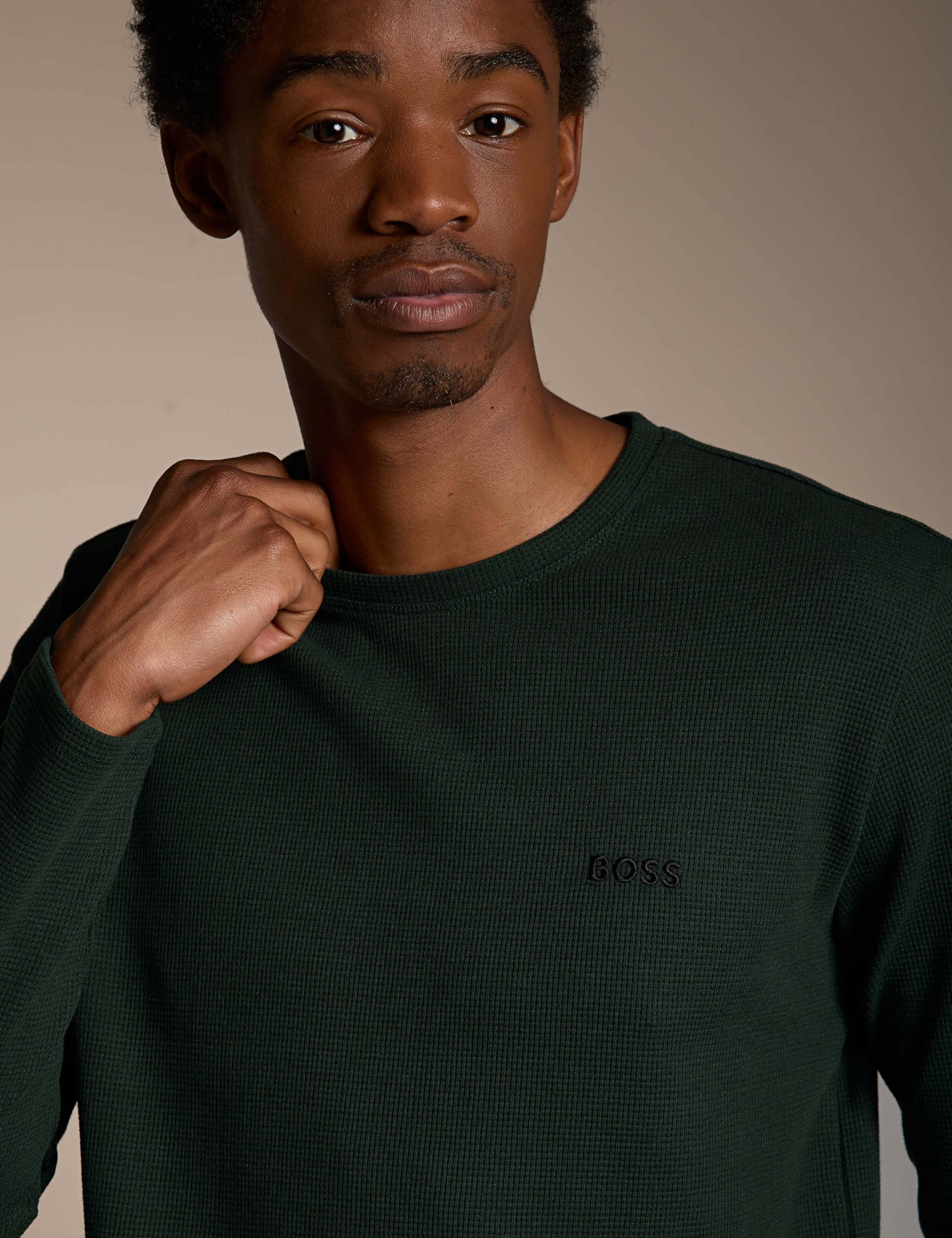 Cotton Rich Waffle Long Sleeve T-Shirt 4 of 5