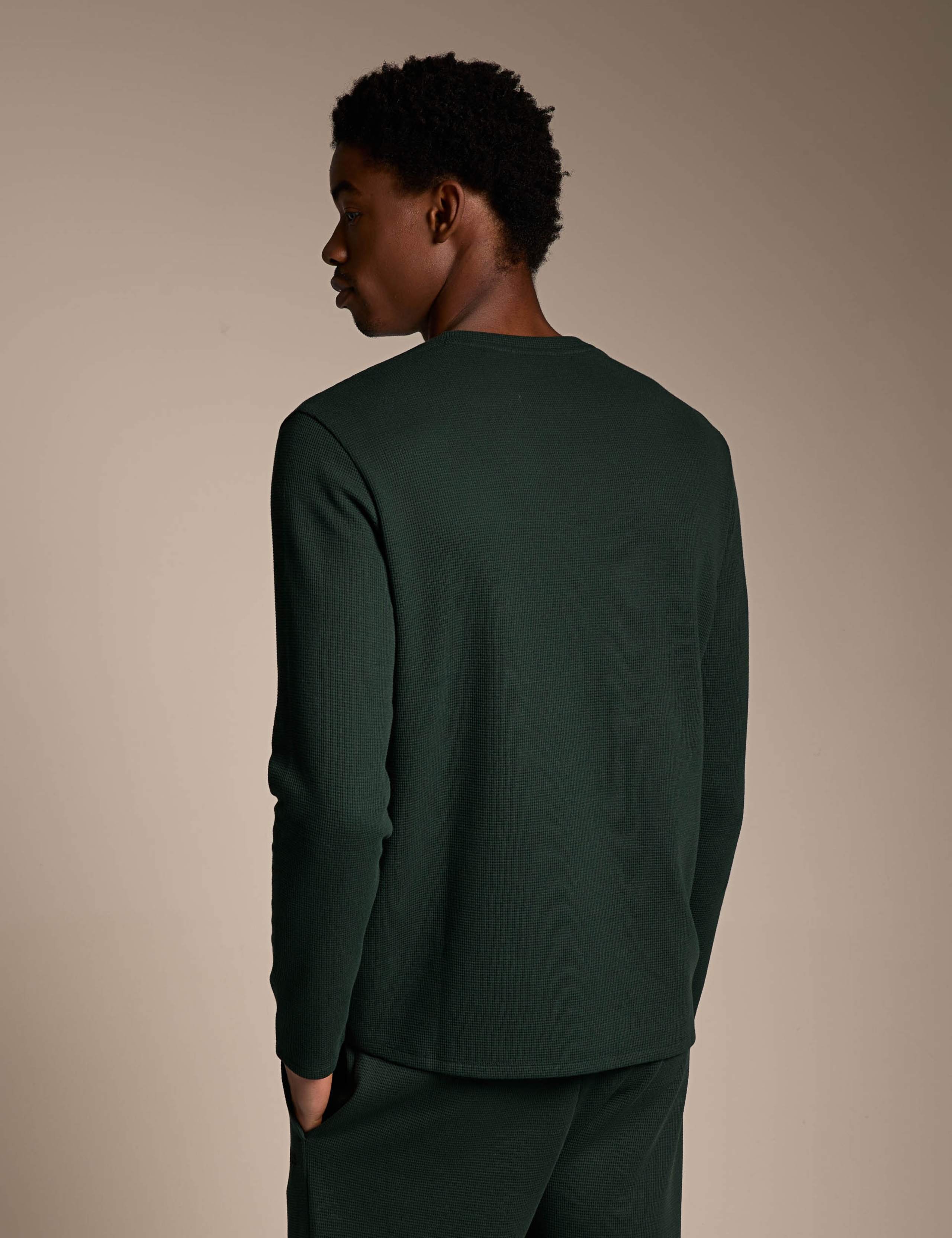 Cotton Rich Waffle Long Sleeve T-Shirt 5 of 5