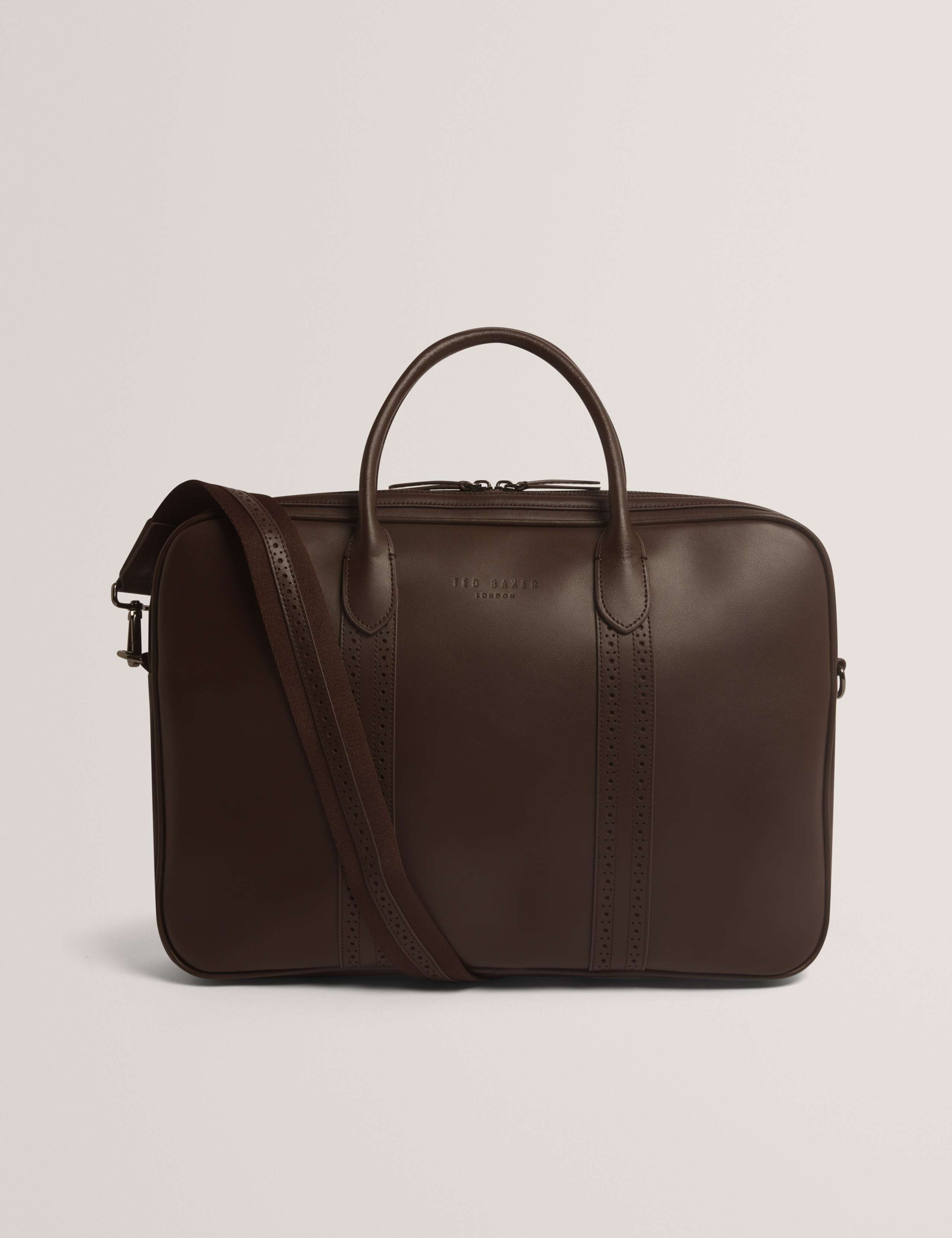Leather Brogue Detail Document Bag 1 of 5