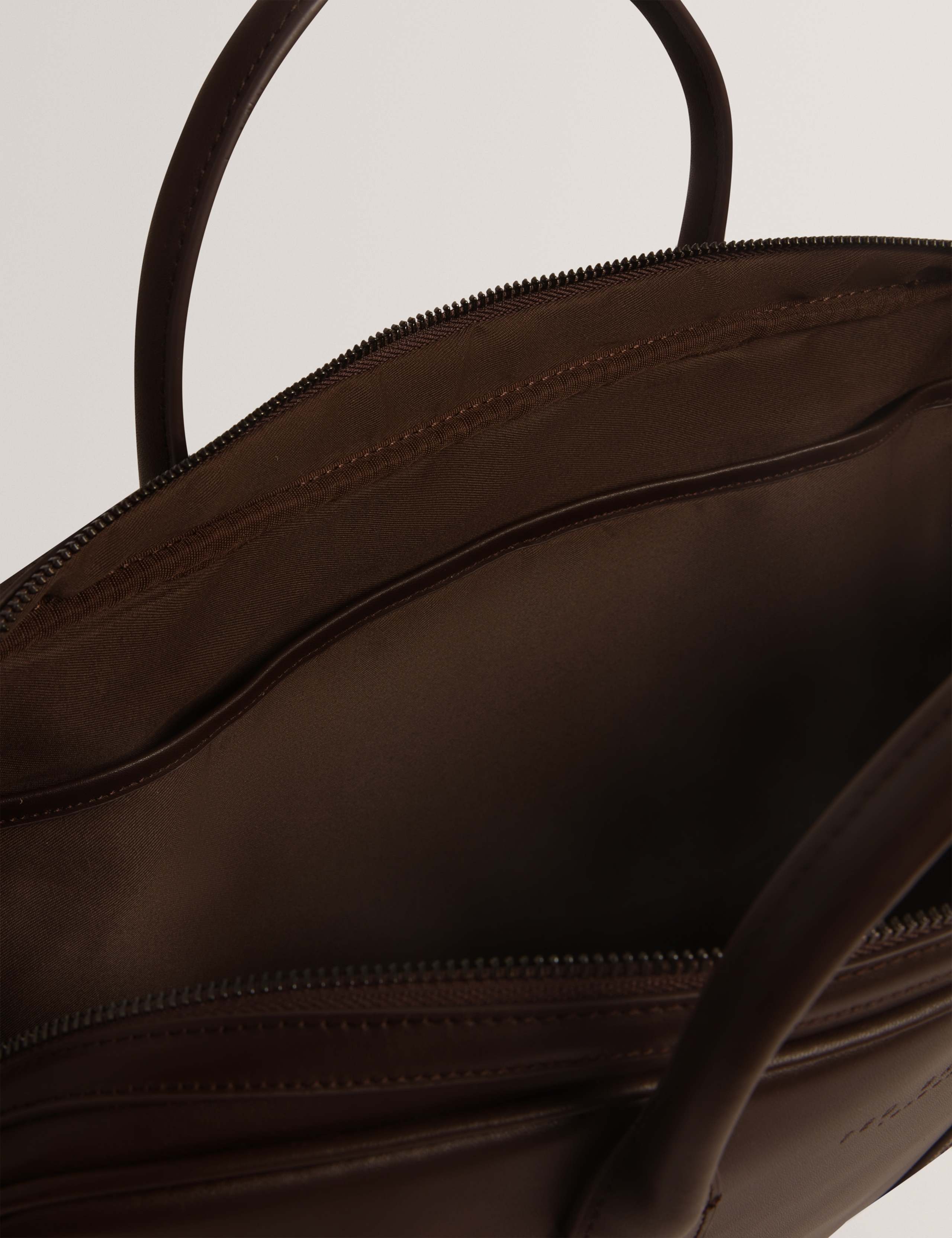 Leather Brogue Detail Document Bag 3 of 5