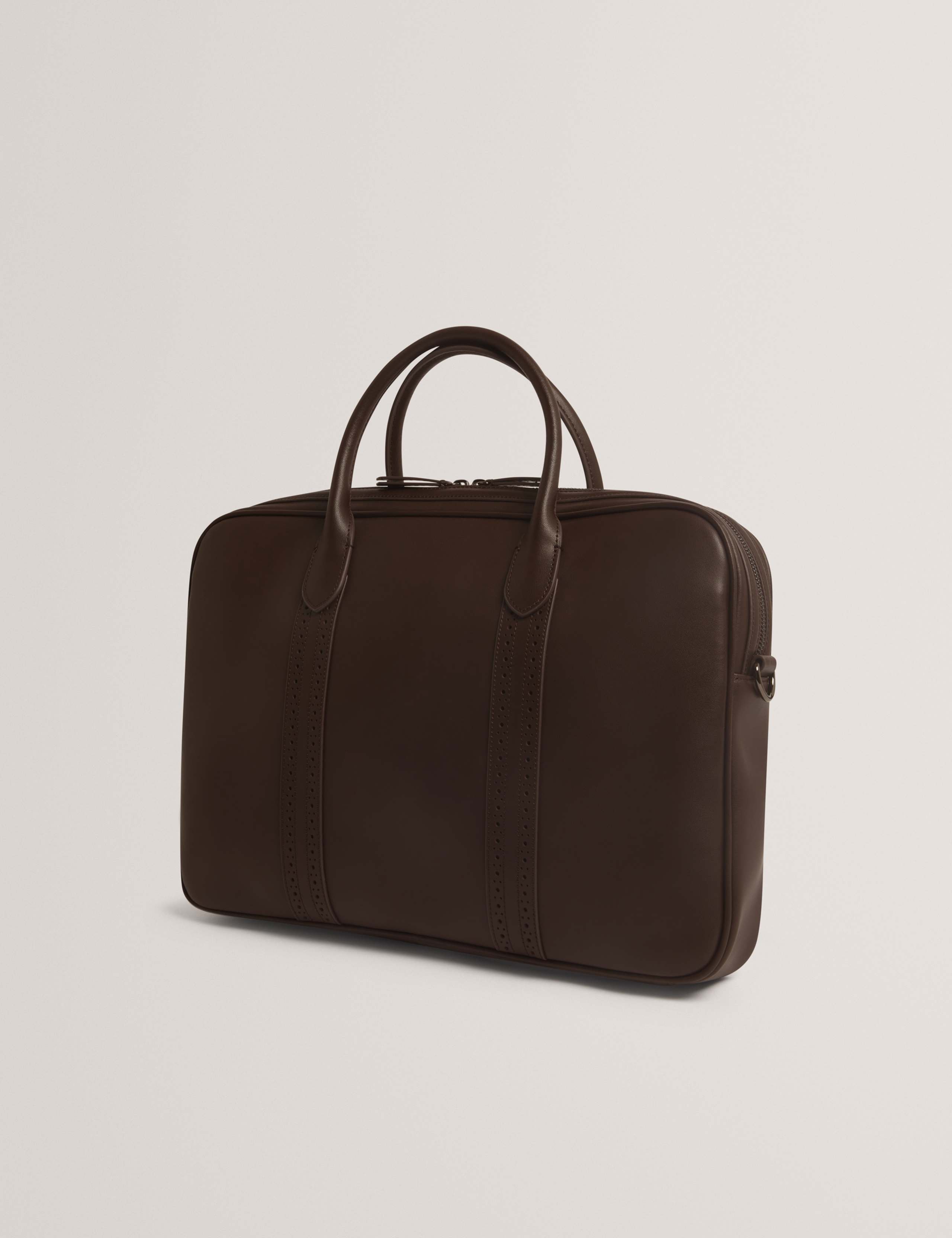 Leather Brogue Detail Document Bag 5 of 5