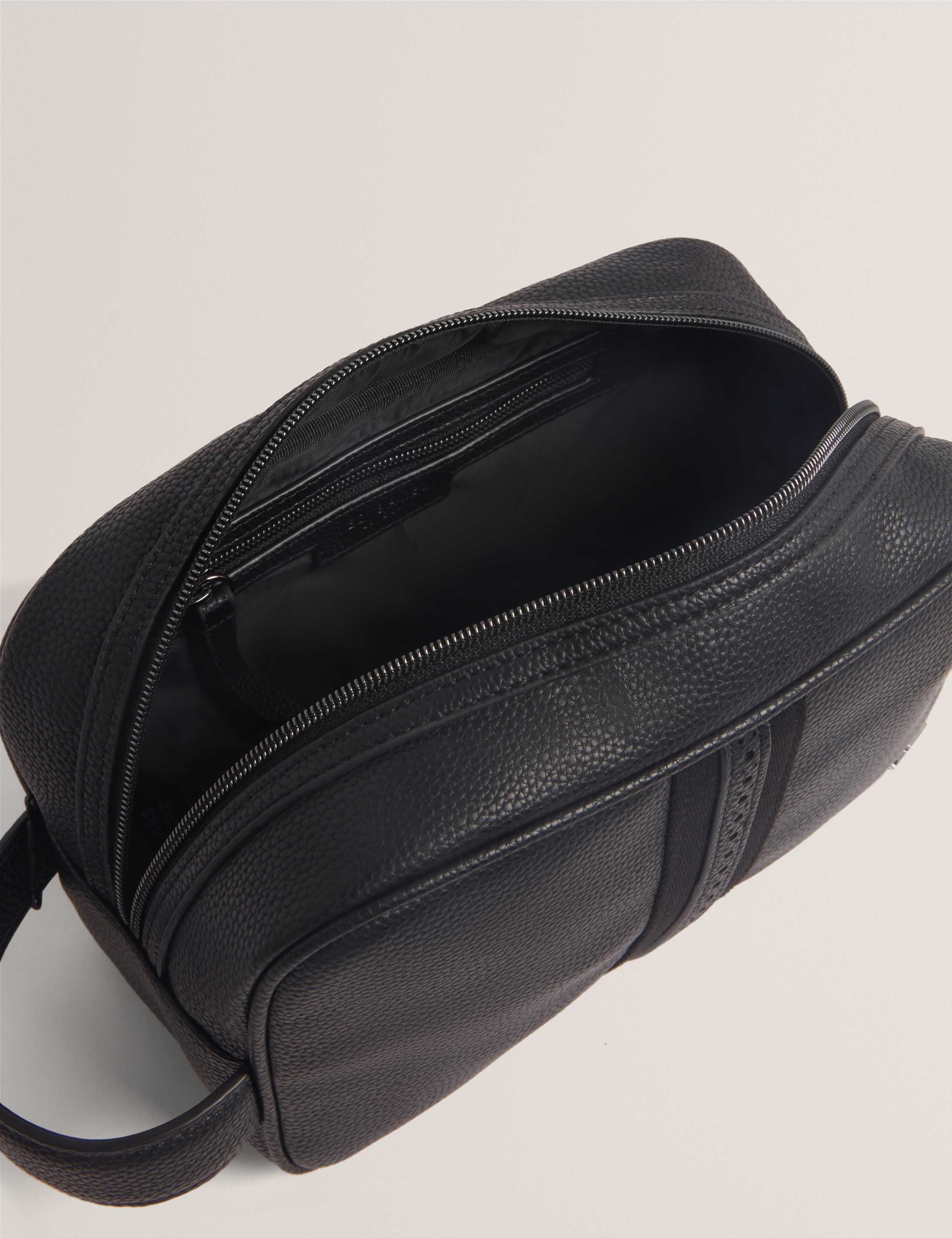 Faux Leather Brogue Detail Wash Bag 2 of 4