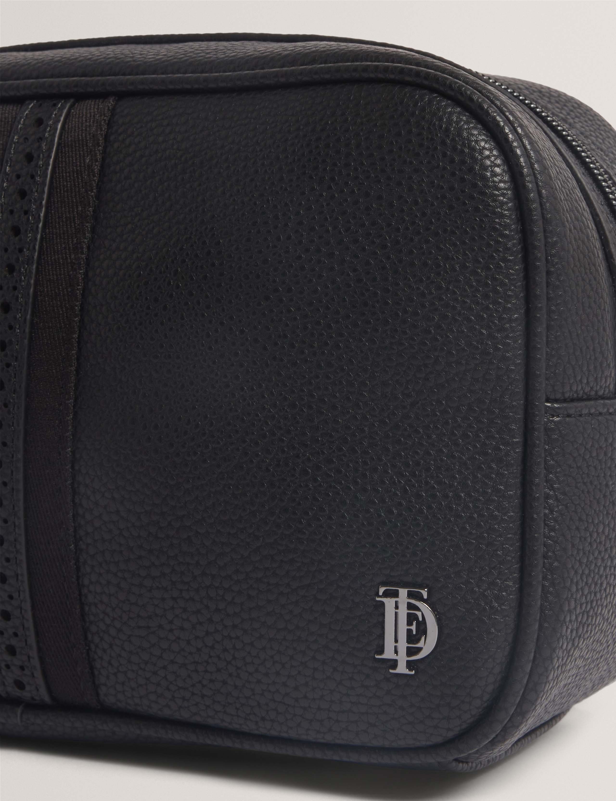 Faux Leather Brogue Detail Wash Bag 4 of 4