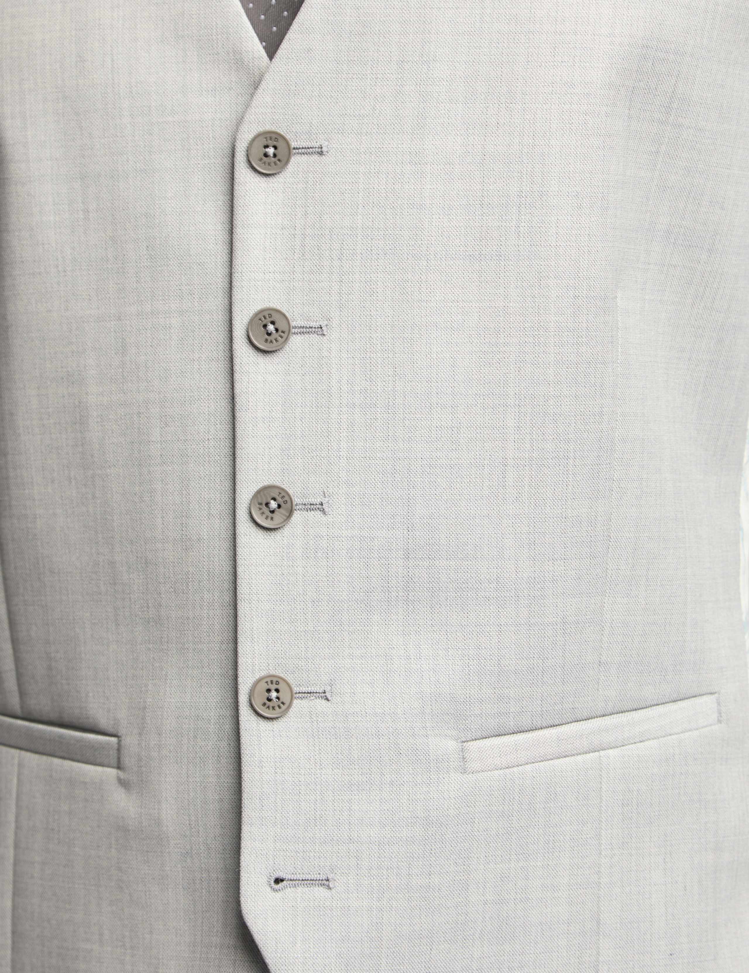 Wool Rich Slim Fit Textured Waistcoat 2 of 4