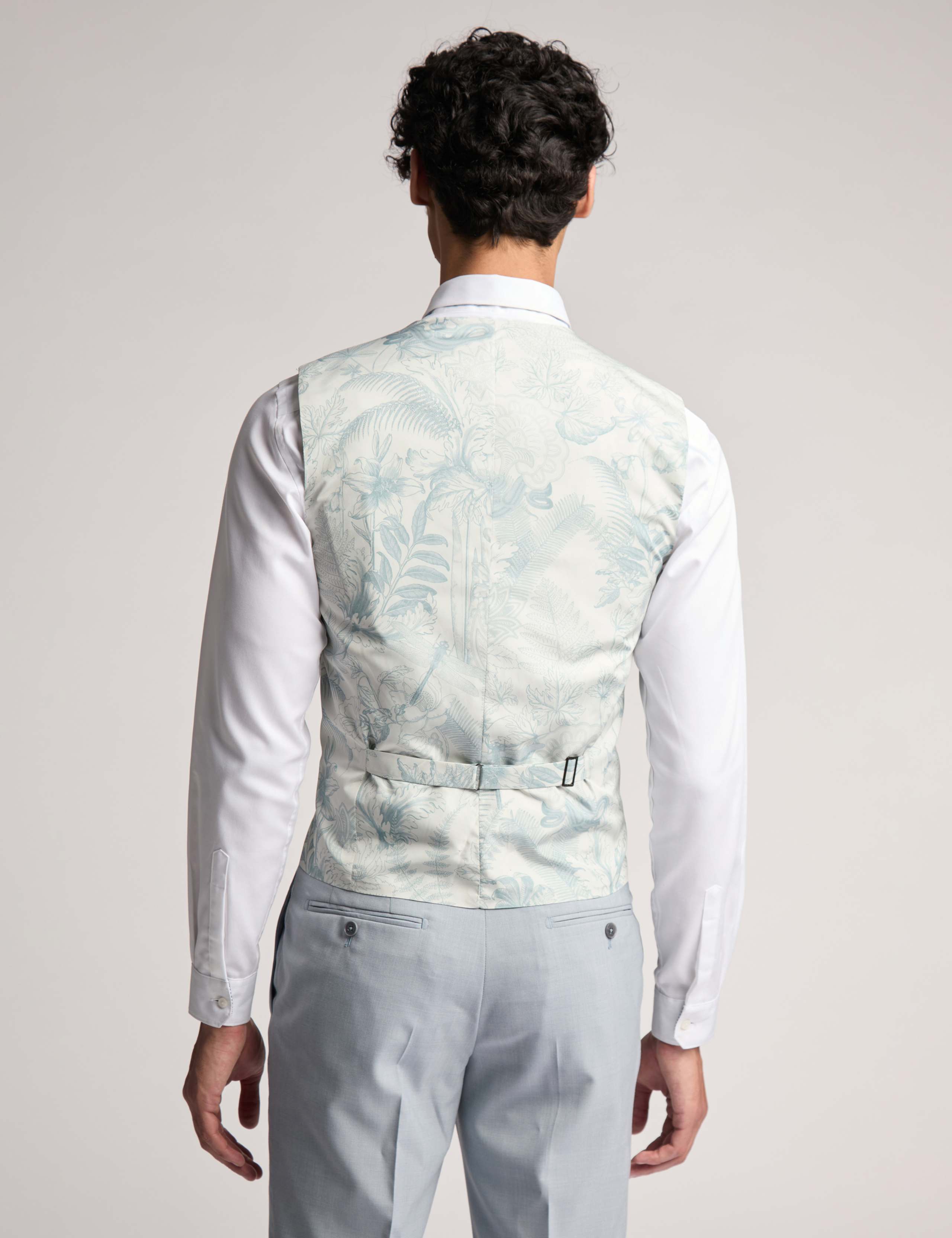 Slim Fit Wool Rich Textured Waistcoat 2 of 2