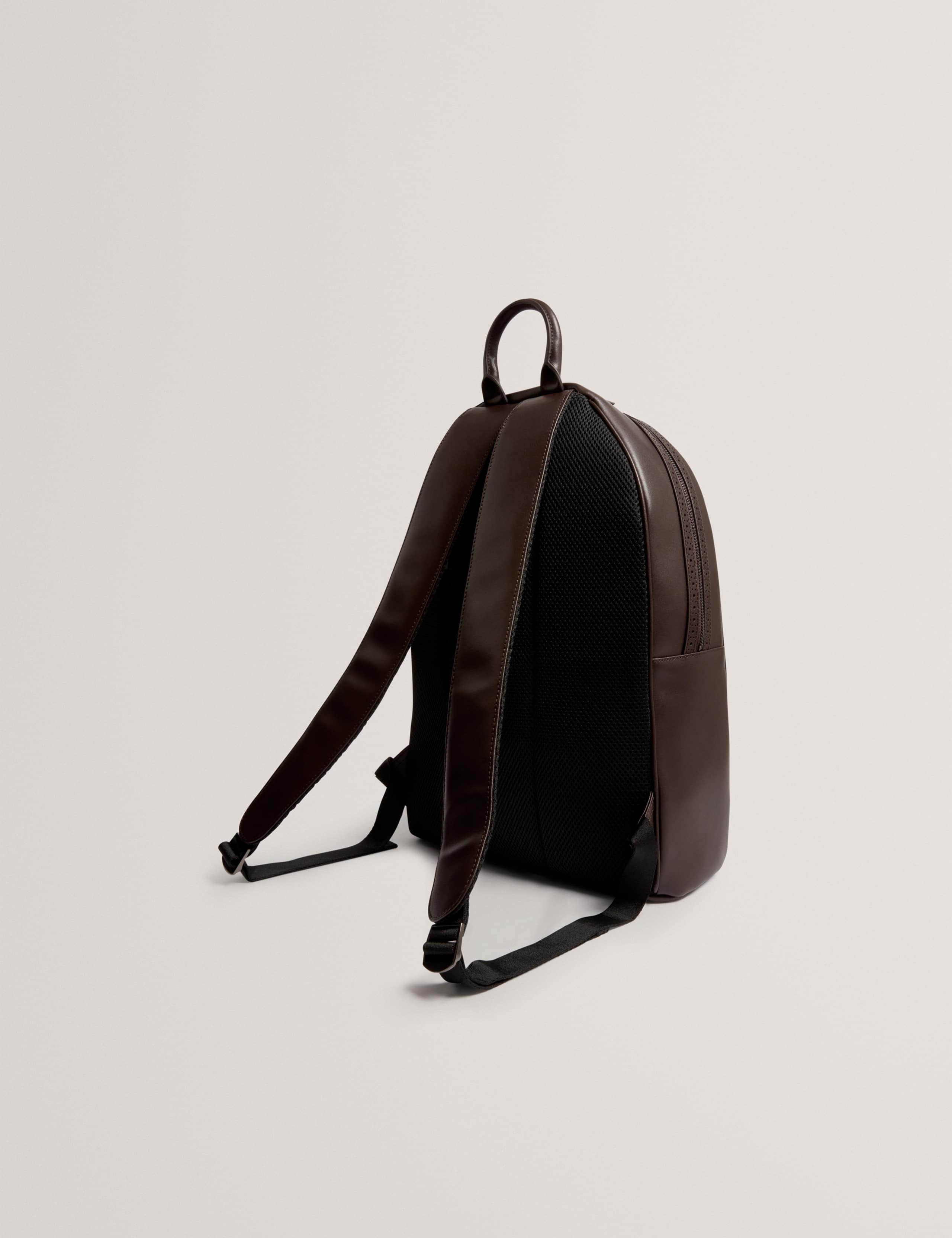 Leather Brogue Detail Zip Around Backpack 4 of 5