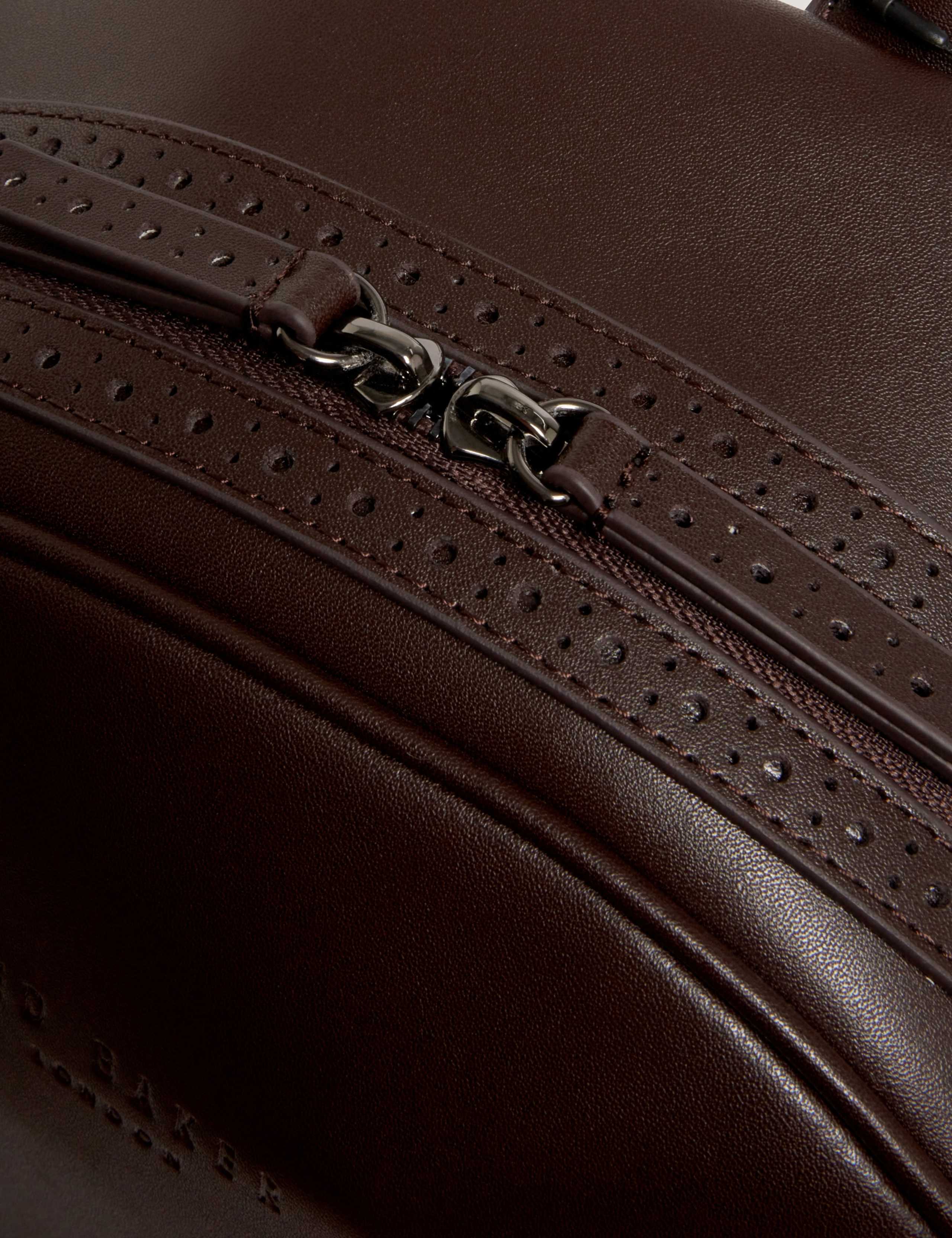 Leather Brogue Detail Zip Around Backpack 5 of 5
